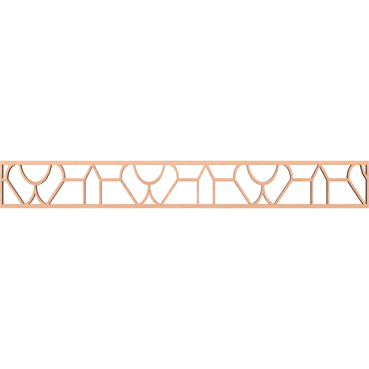 Ekena Millwork MLDB06X46WHIAL Whitechapel Fretwork Flat Trim 6-in x 3.86-ft Alder Brown Unfinished 2155837 Pierced Wall Panel Moulding