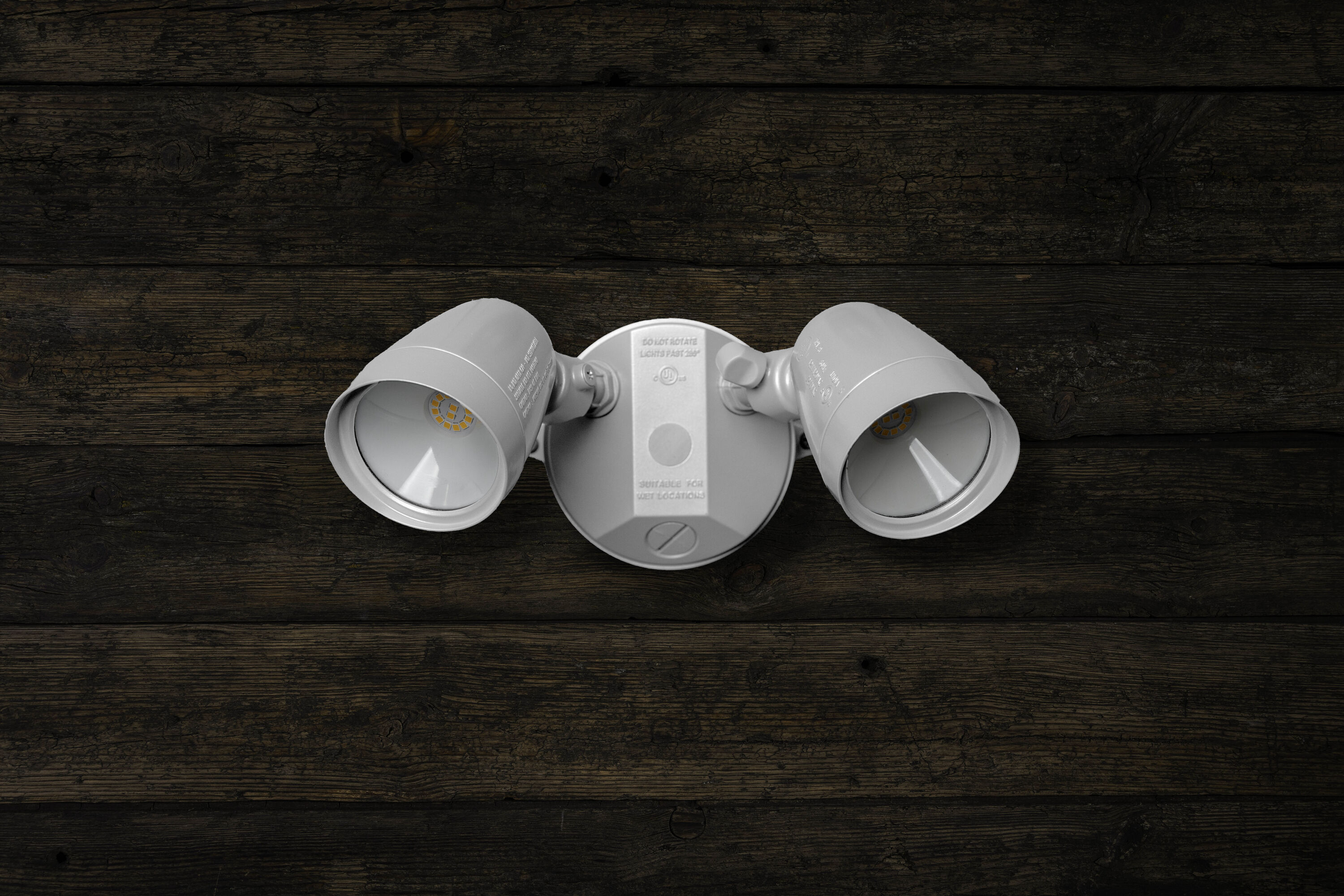 White Gloss LED Security Flood Light with Adjustable Head