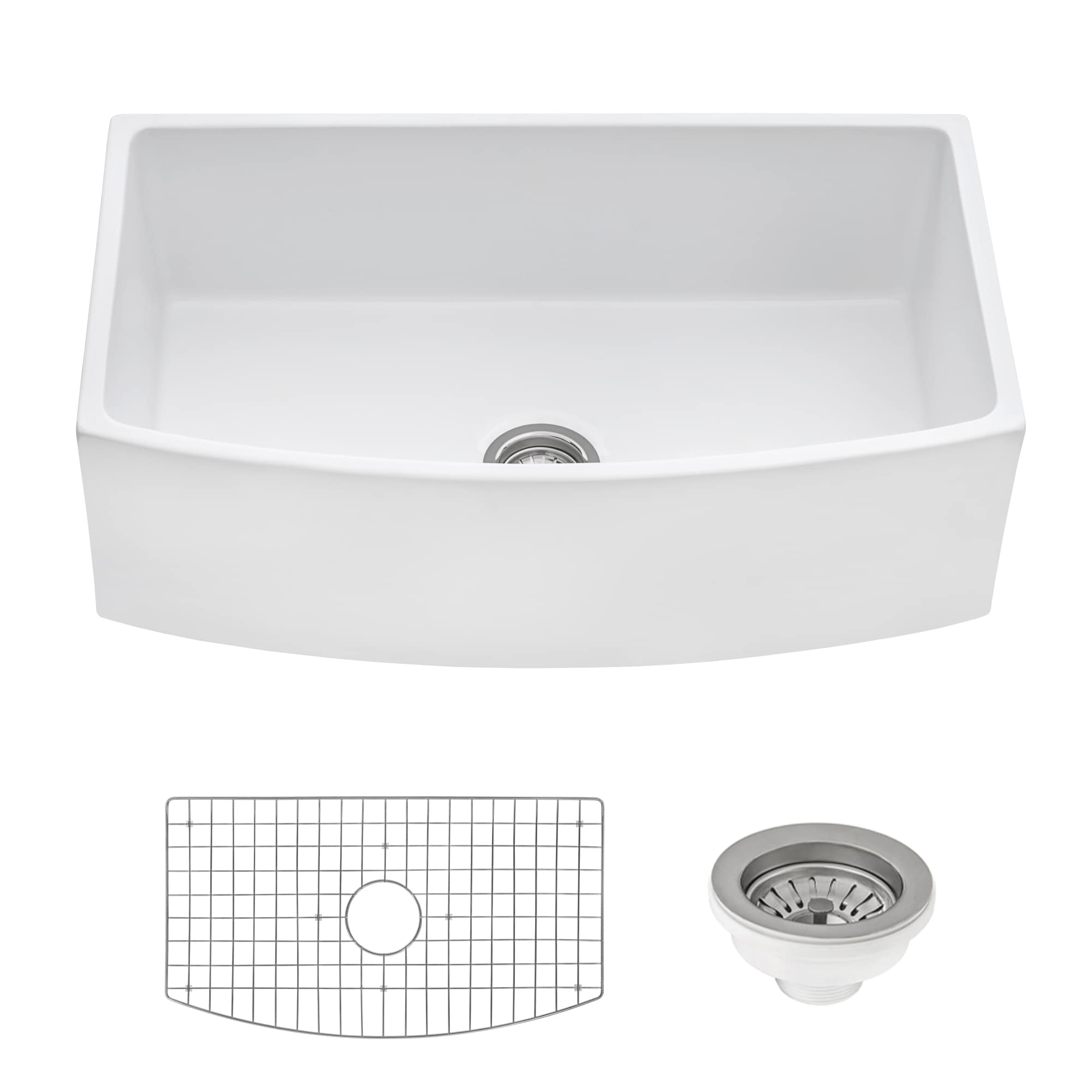 Ruvati RVL2398WH Kitchen-Sinks - View #2
