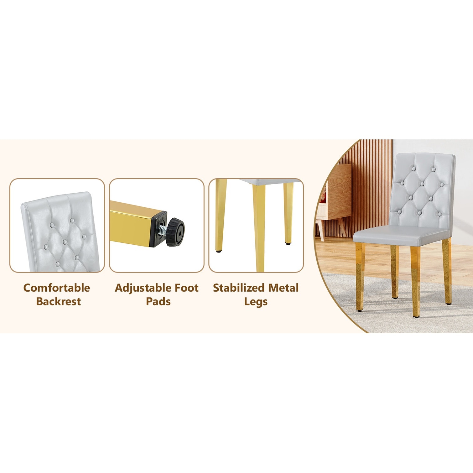 SunJet S4J5SZVIZCOA Dining-Chairs - View #3