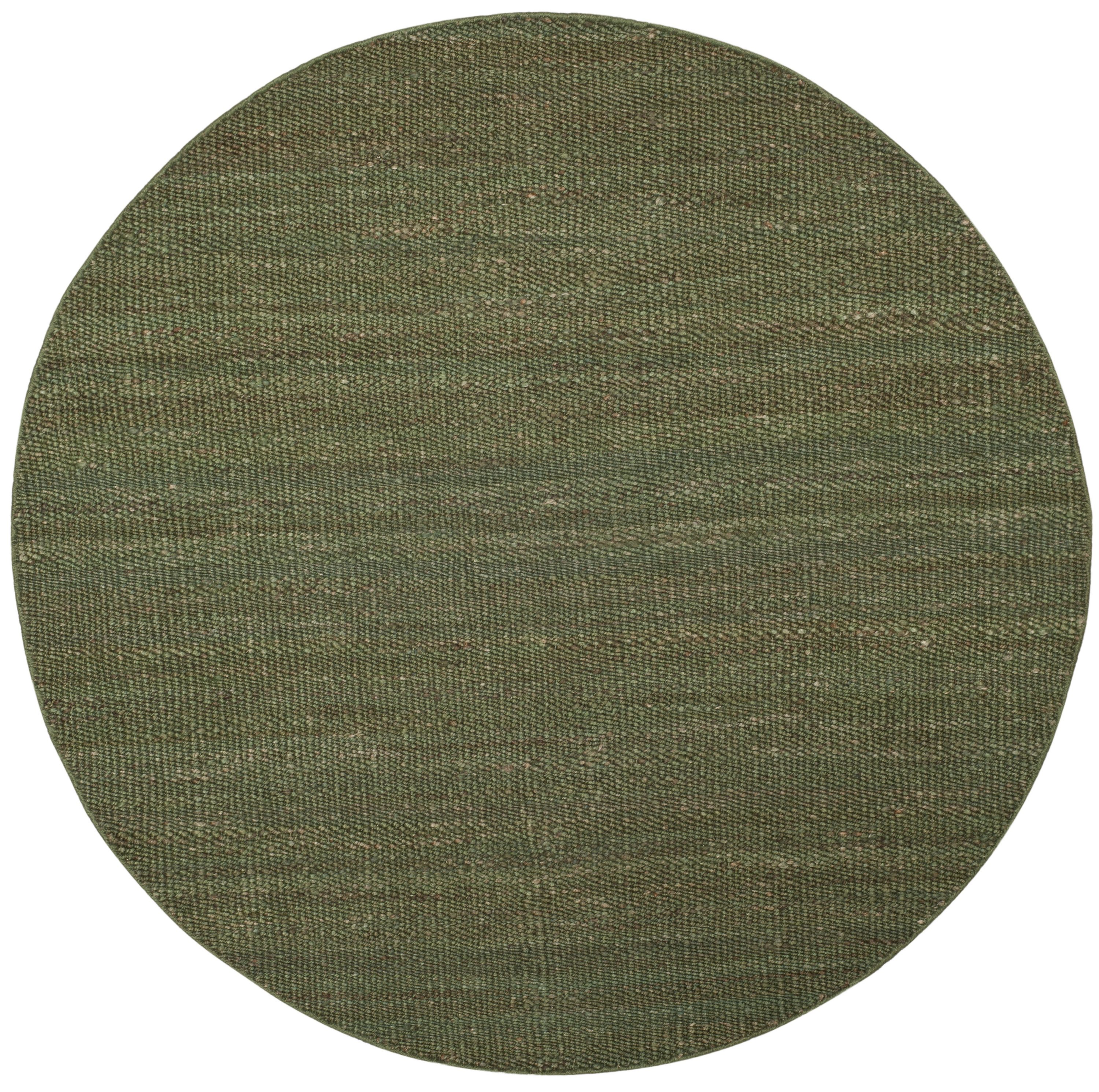 Safavieh NF368G-6R Natural Fiber Baird 6 x 6 (ft) Jute Green Round Indoor Abstract Area rug