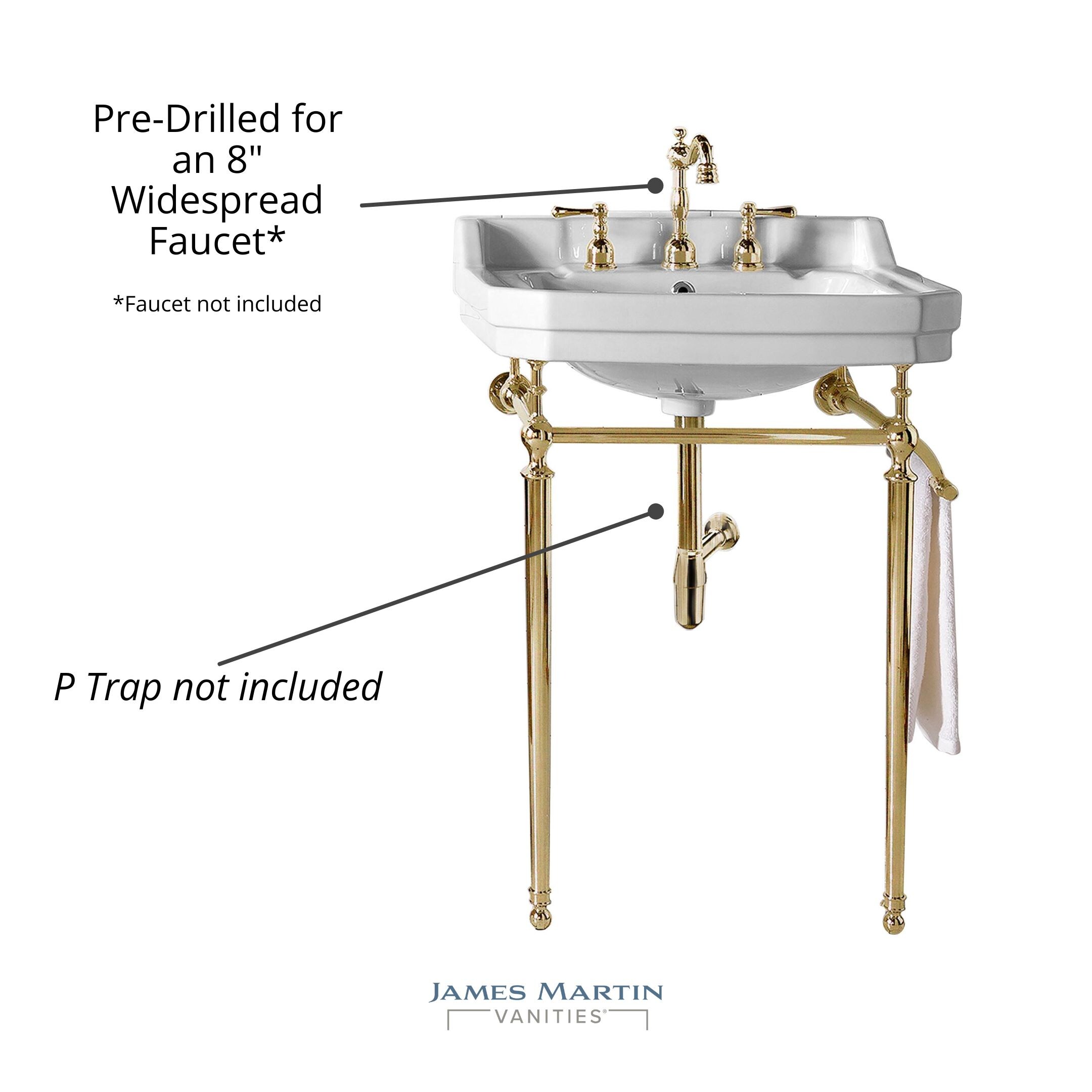 James Martin Vanities 318-V24-BRS-CRM Bath-Vanity-Combo - View #5
