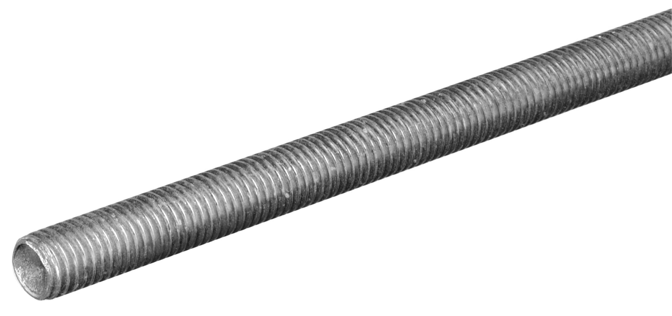 Hillman 1/4-in x 6-ft Coarse Thread Zinc-Plated Steel Threaded Rod in the  Threaded Rods department at
