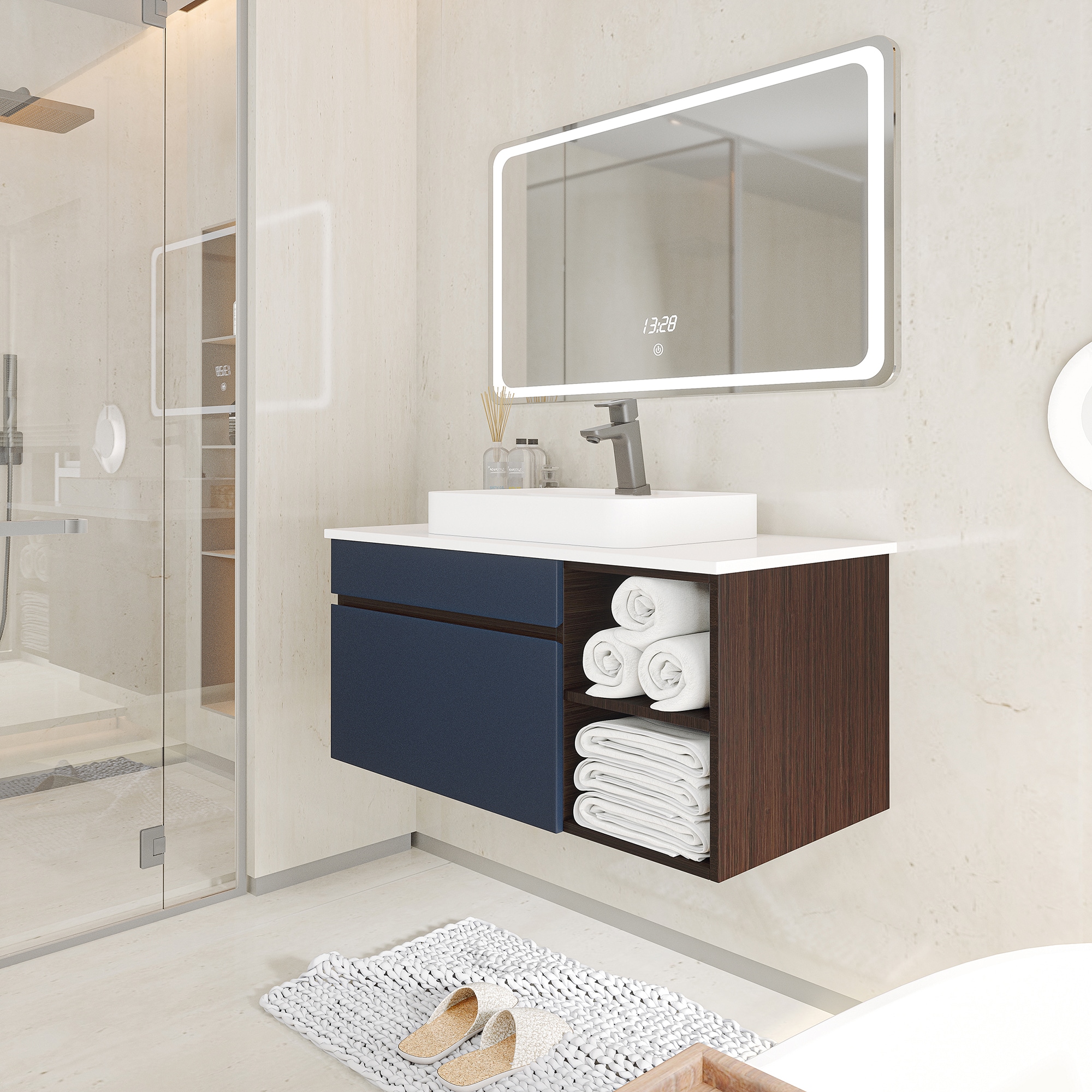 CASAINC WF-JMJ-BCB 1336 WH Bath-Vanity-Combo - View #2