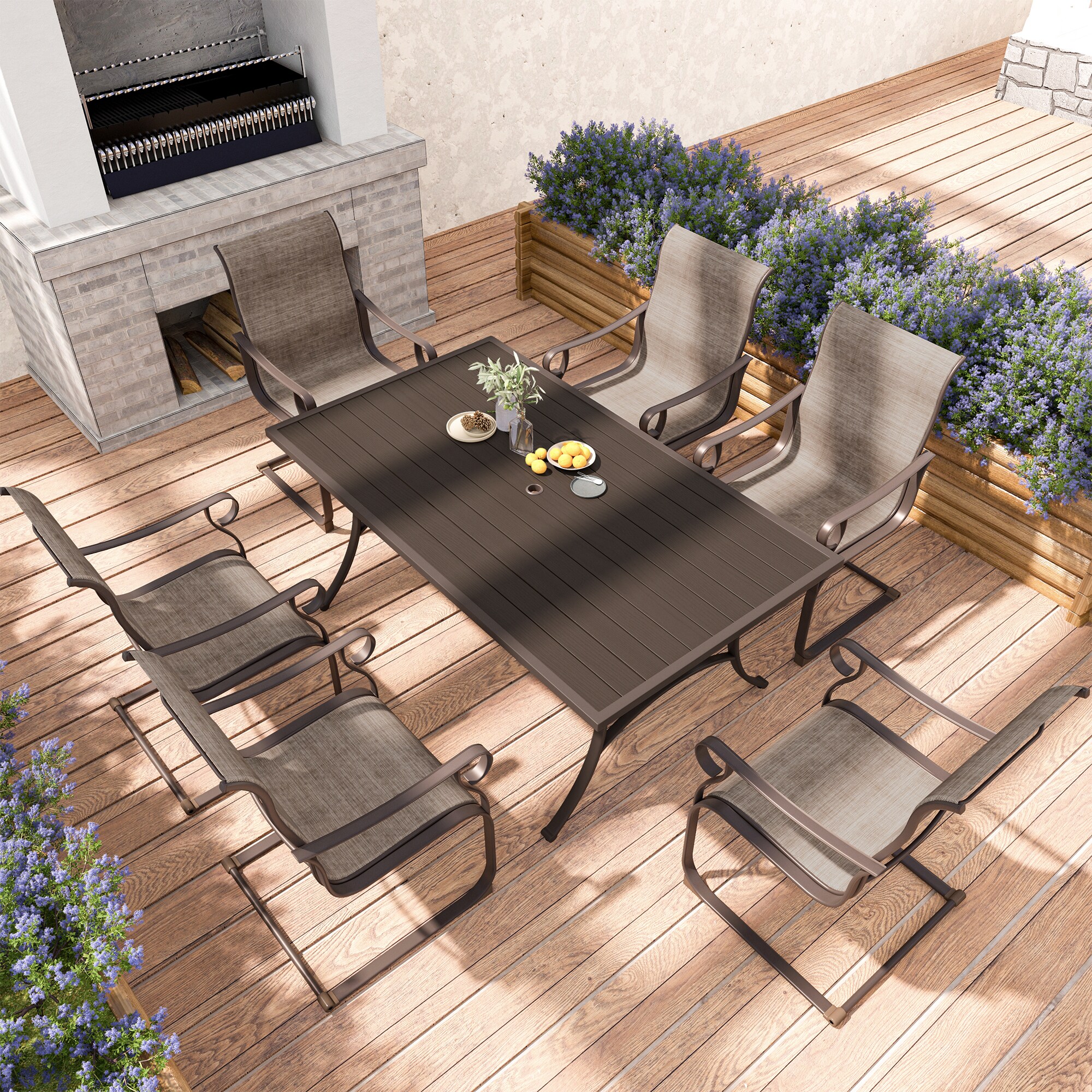Mondawe MO-07SL6W1TBR Patio-Dining-Sets - View #2