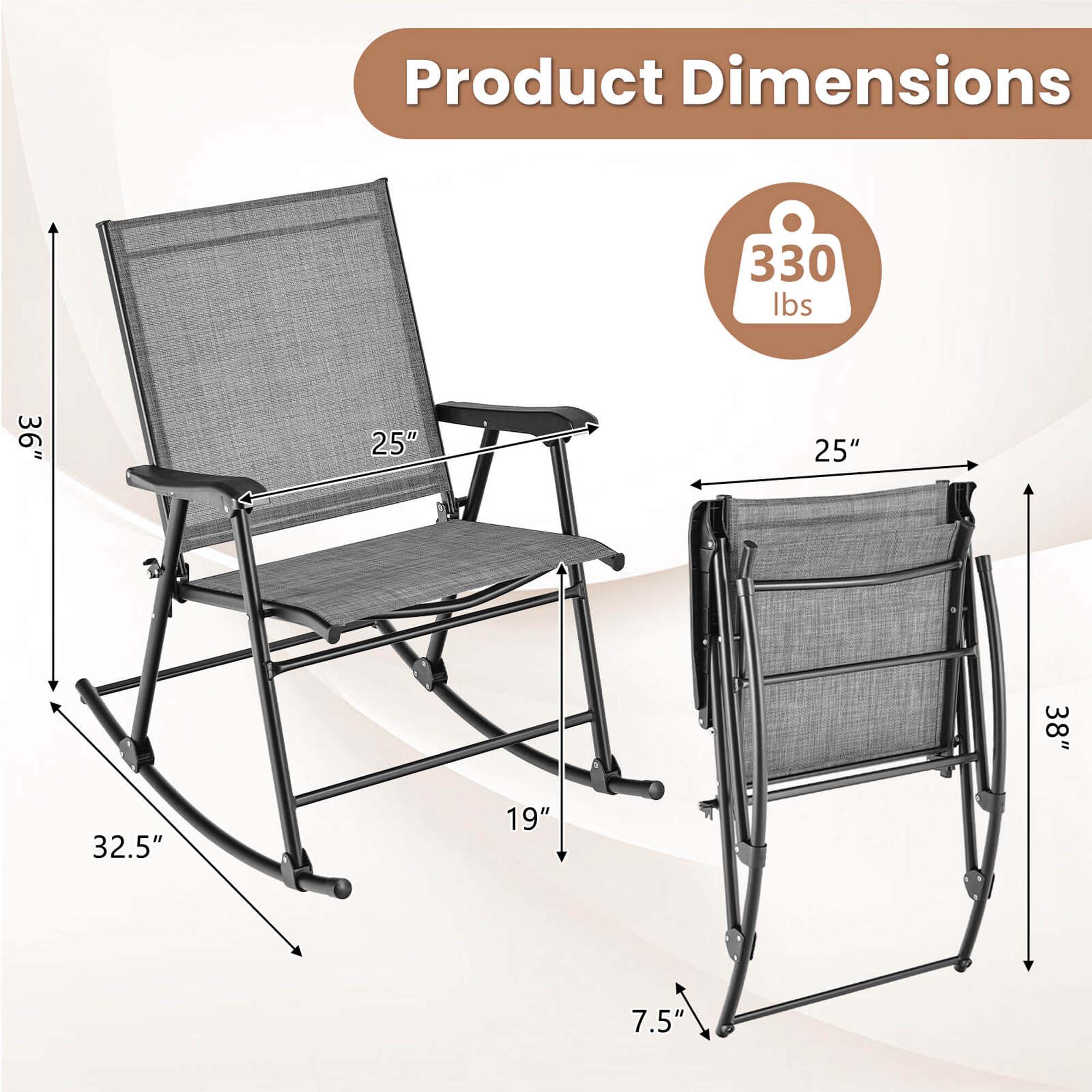 Costway HCST05406 Patio-Chairs - View #2