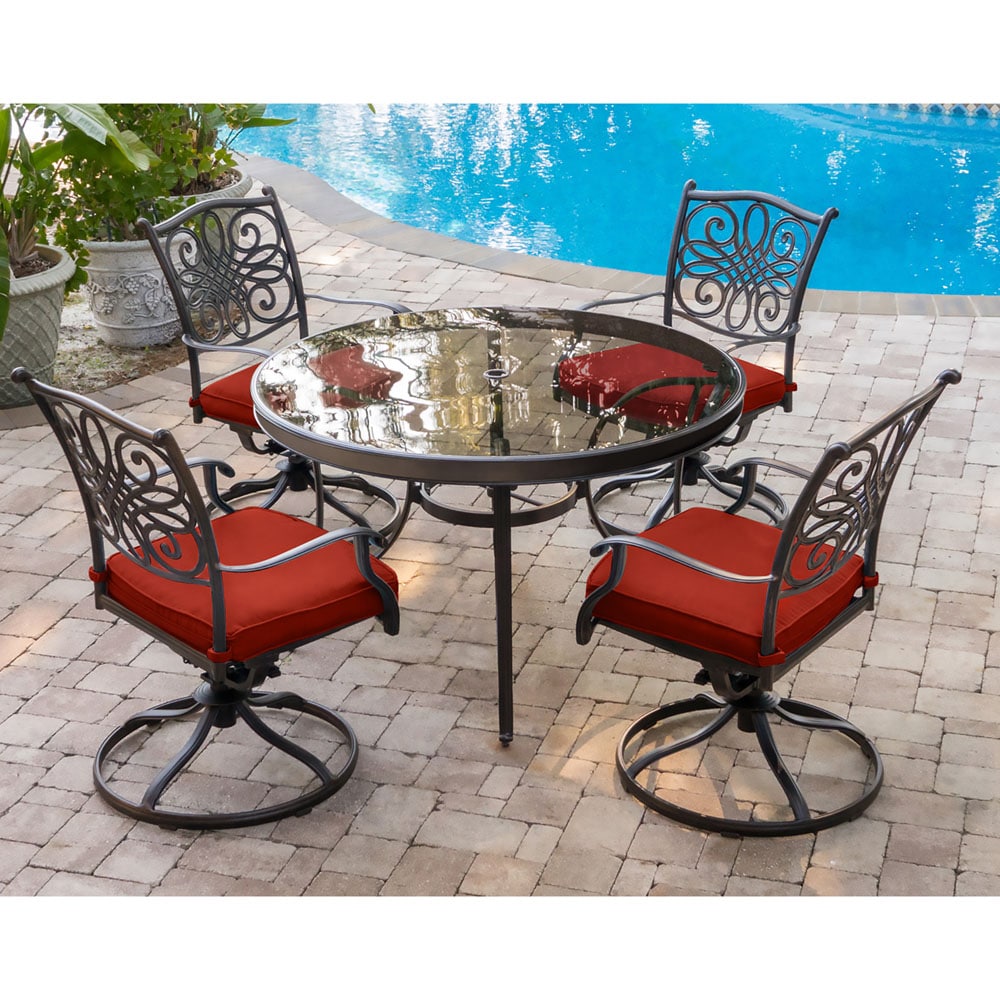 Hanover TRADDN5PCSWG-RED Patio-Dining-Sets - View #14