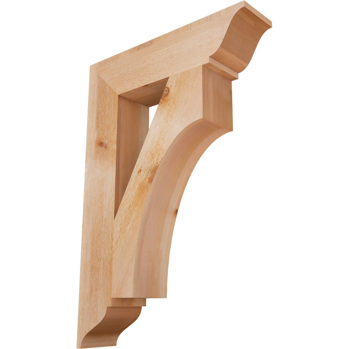 Ekena Millwork BKT06X26X38WTL01RWR Westlake traditional rough sawn 6-in x 26-in x 38-in Western red cedar Brown Wood Standard bracket