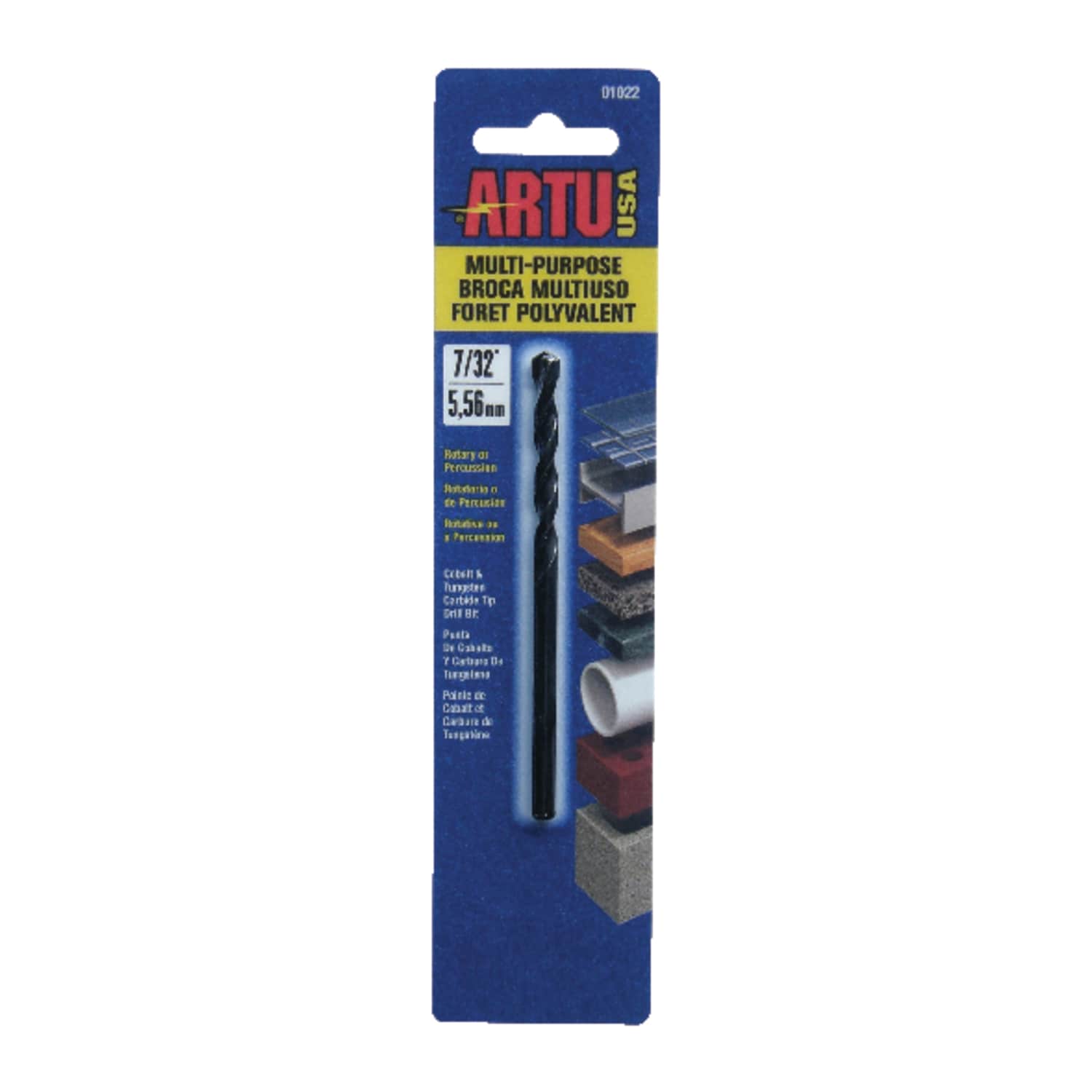 Artu -  7/32 in. X 3 3/4 in. L Tungsten Carbide Tipped Drill Bit Straight Shank 1 pc