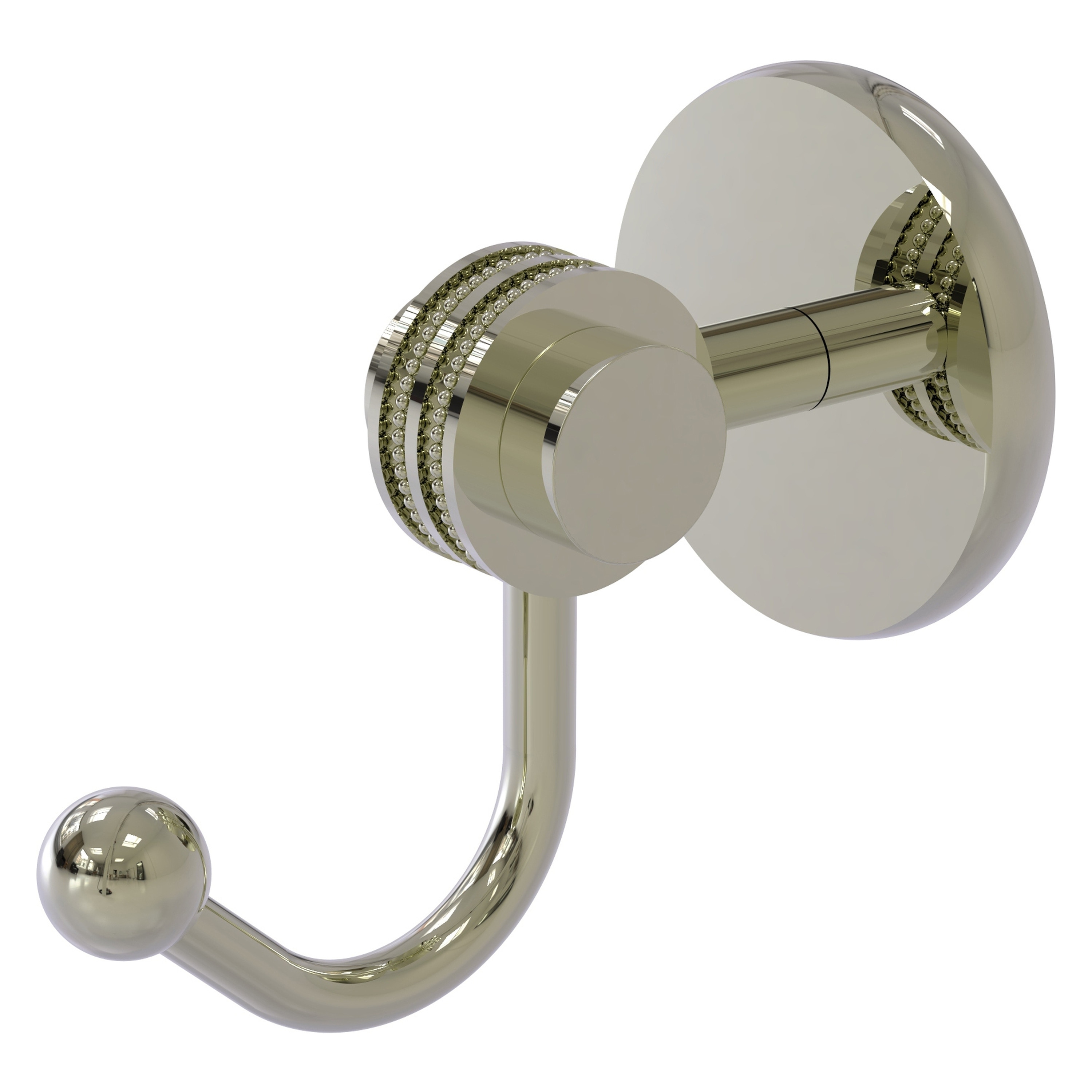 Allied Brass 7220D-PNI Satellite Orbit Two Polished Nickel Single -Hook Wall mount Towel Hook