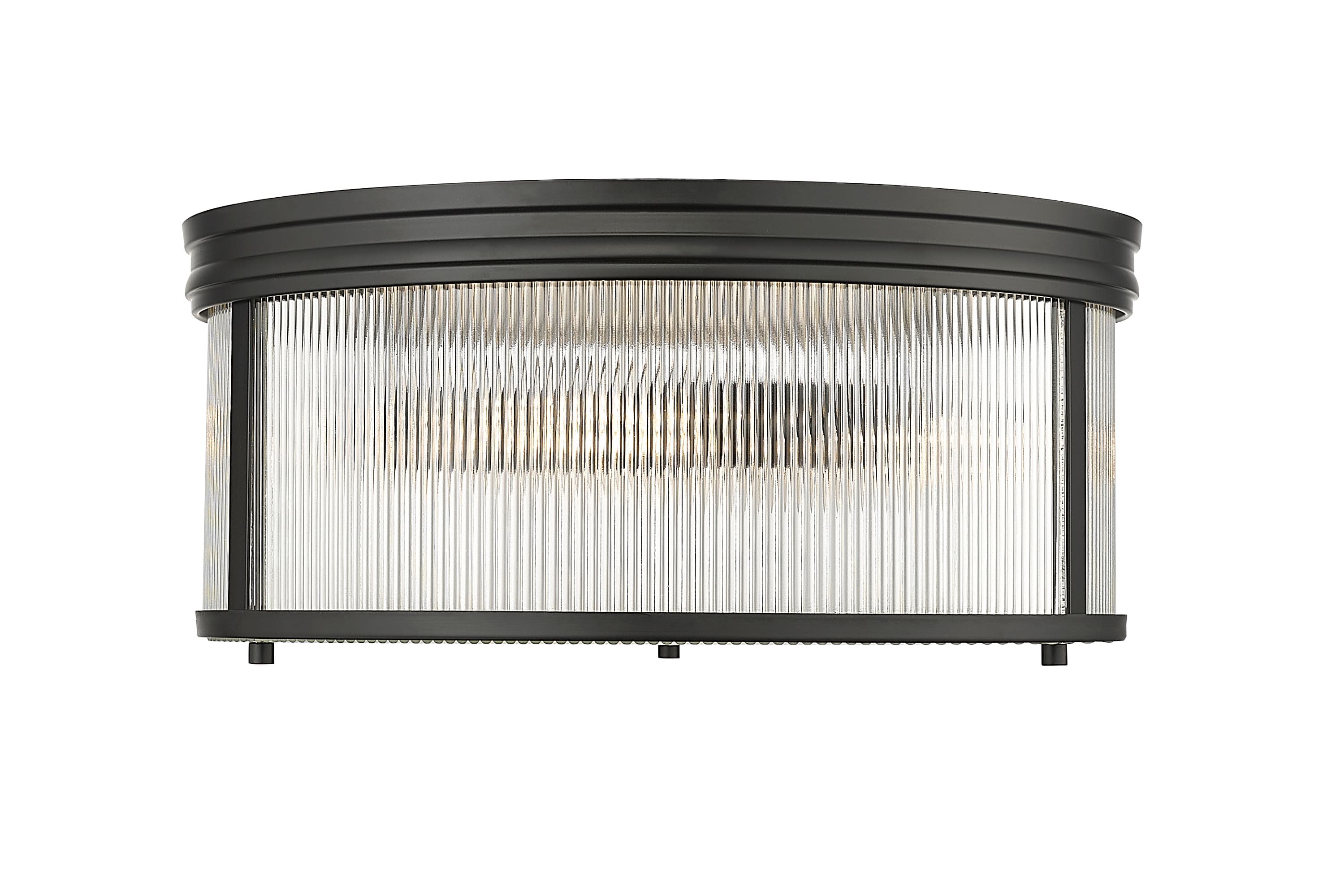 Z-Lite 7504FR18-MB Carnaby 4 -Light 18-in Matte Black Flush Mount Light