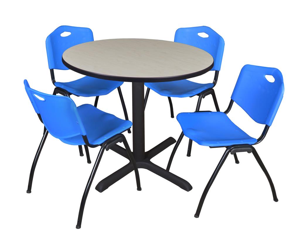 Regency TB36RNDPL47BE Breakroom Off-white 4-Person Training Table (36-in W x 29-in H)