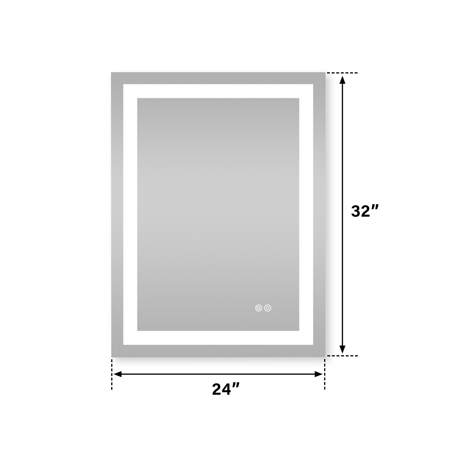 Forclover MRE-AL2432 Framed-Bath-Mirrors - View #3