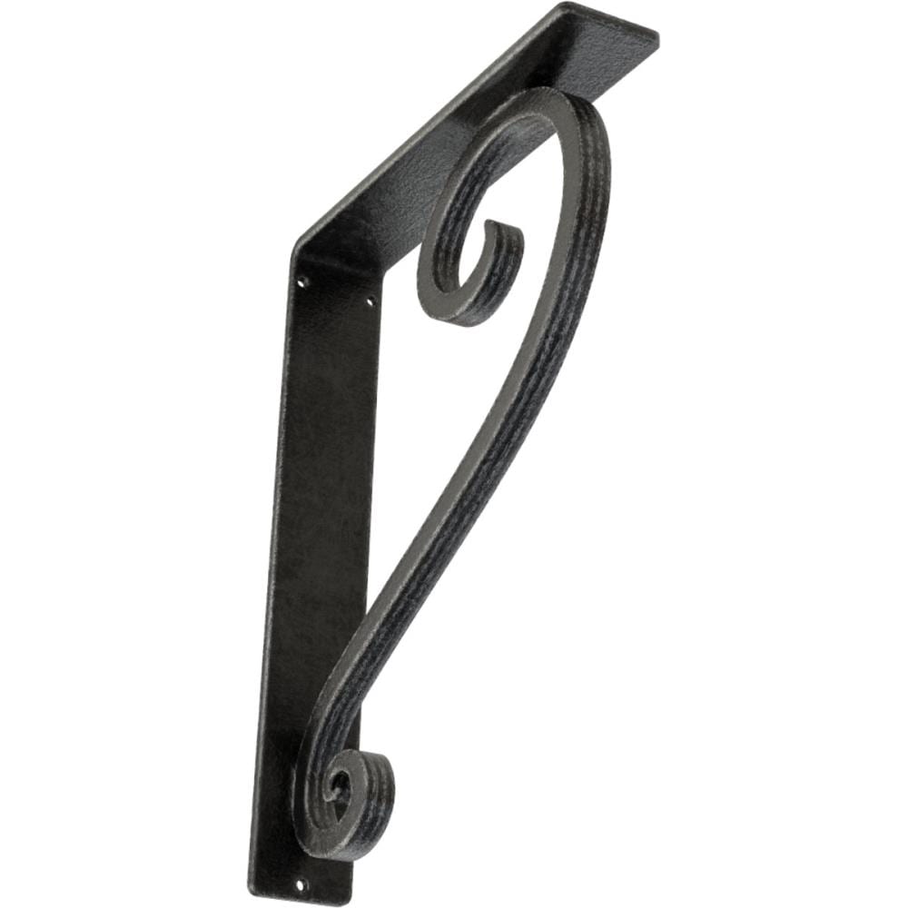 Ekena Millwork BKTM02X10X12TEDAPW Edwards 10-in x 2-in x 12-in Gray Wrought iron Mounting bracket