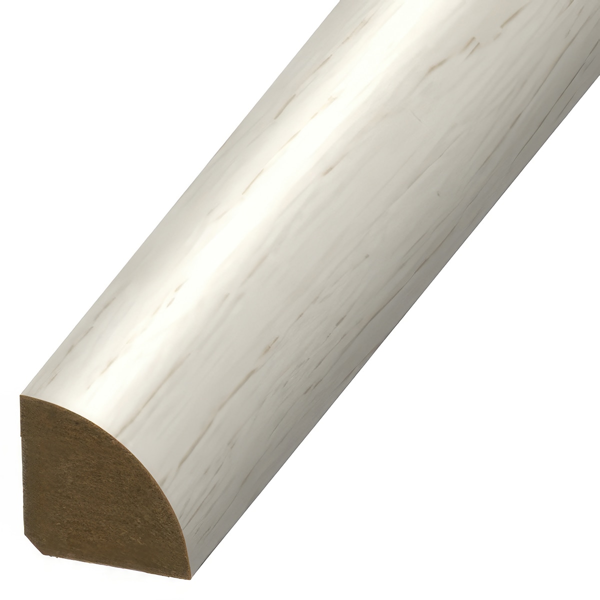 Versatrim MRQR-114878 SoundTrack GlueCore Lucida-SoundTrack GlueCore-Whitewood 0.75-in T x 0.75-in W x 94-in L Laminate wood Quarter round