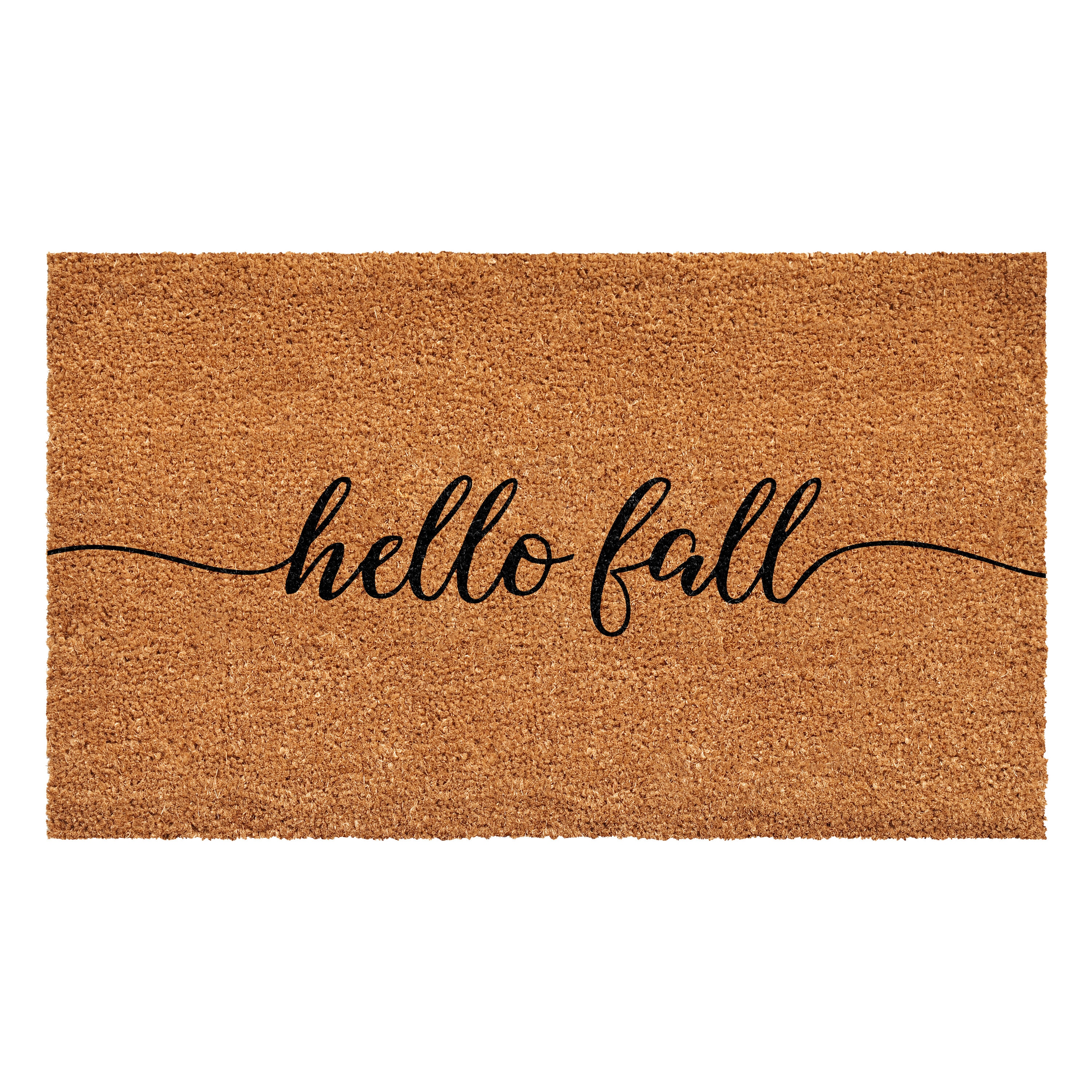 Hello Fall Medium Pile Coir Rectangular Doormat