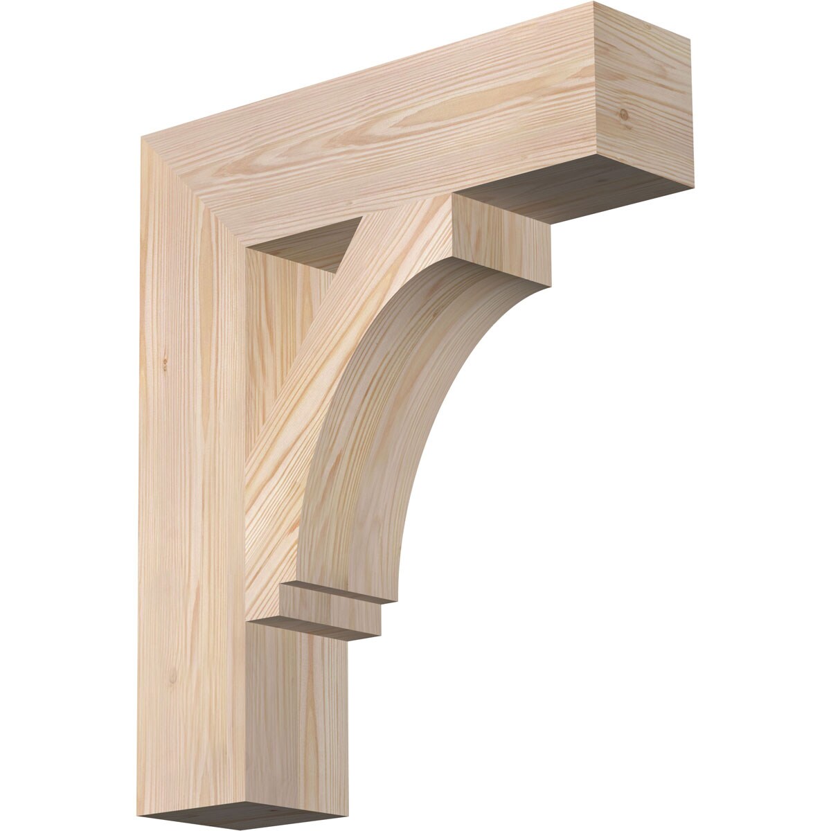 Ekena Millwork BKT06X22X26IMP05SDF Imperial Block Smooth 5-1/2-in x 22-in x 26-in Douglas fir Brown Wood Standard bracket