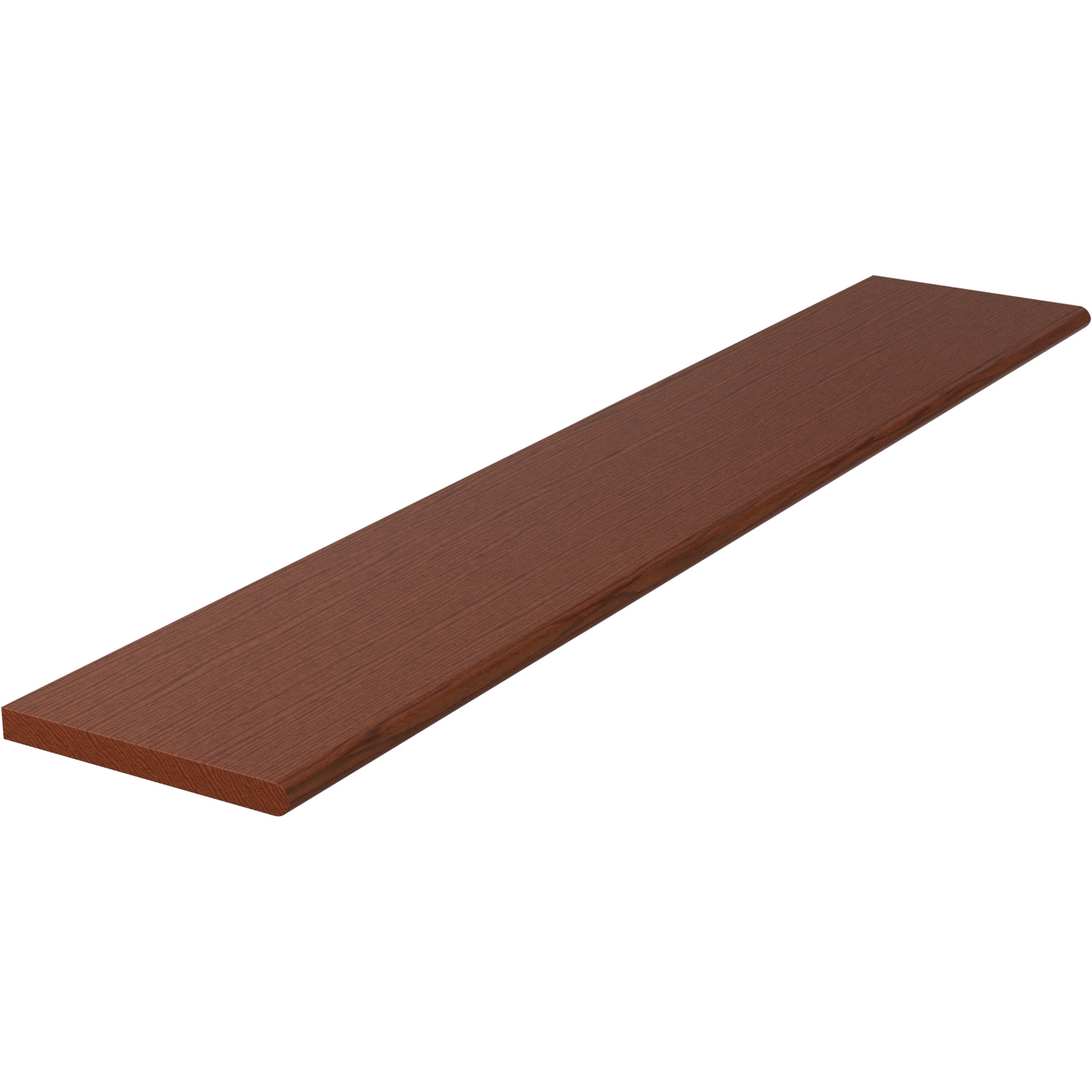 L.J. Smith Stair Systems 807010X54-BRZC 54-in x 10.5-in x 1-in Brown Brazilian cherry No return Bullnose Stair Tread