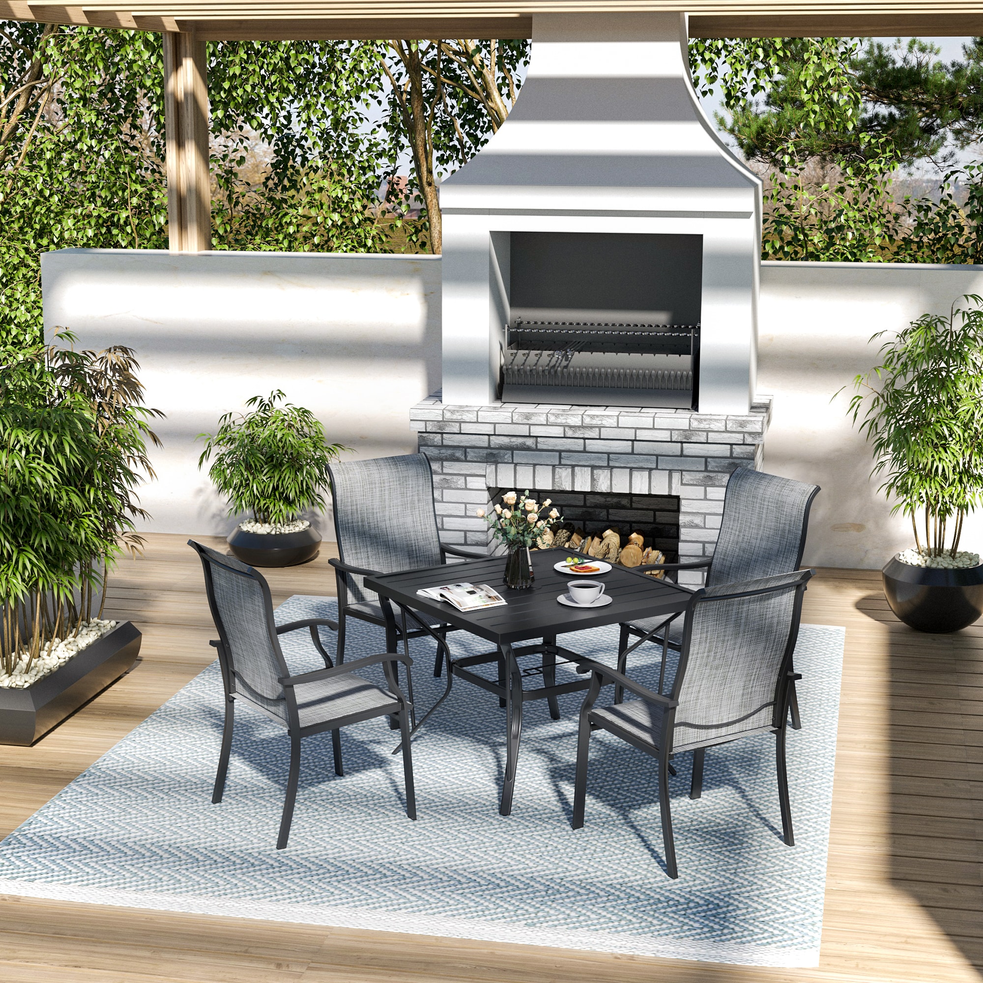 PamaPic TS-CZ-5JT-G-WL1 Patio-Dining-Sets - View #2