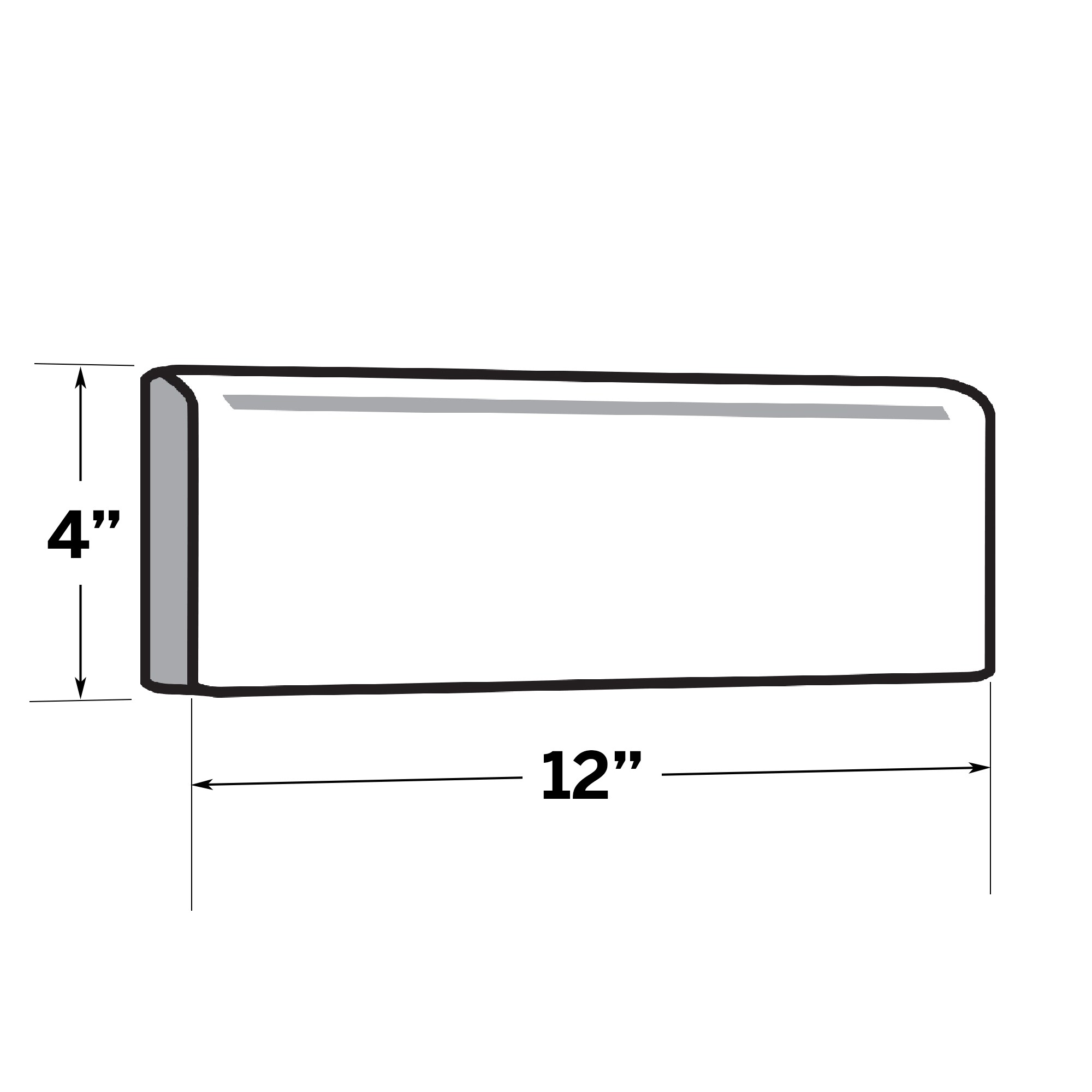 Crossville ChromaColor 12-Pack Chocolate Porcelain Bullnose Trim Tile (4-in x 12-in)
