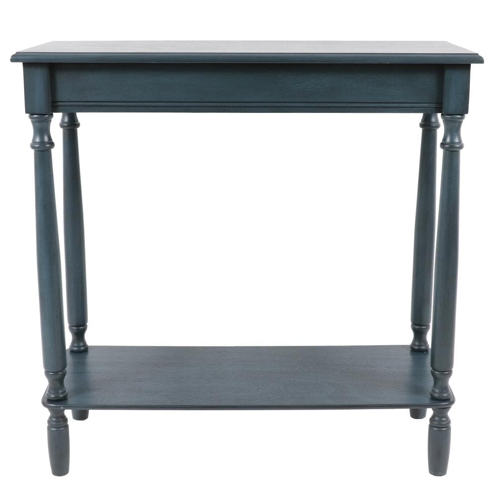 Decor Therapy FR8782 Modern White, Natural W/Gold Accents Console Table
