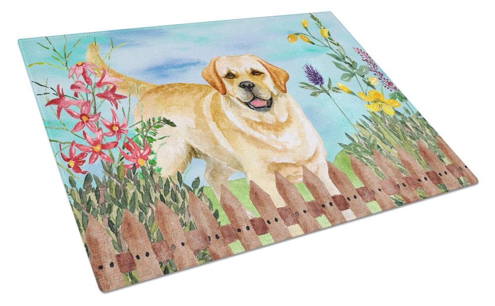 Caroline's Treasures CK1226LCB 11.25-in L x 15.75-in W Glass Cutting Board