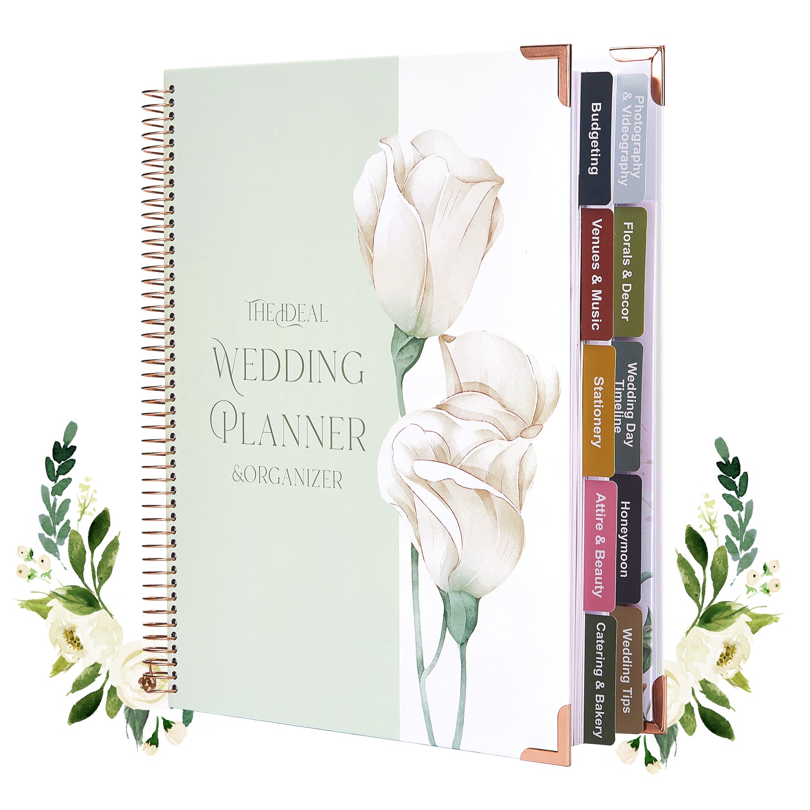 Garvee Wedding Planner Book and Organizer with Tabs and Pocket 176 Pages – Tulip Bridal Planning Binder A4 Spiral Notebook Engagement Gift for Bride Garvee Wedding Planner Book and Organizer with Tabs and Pocket 176 Pages – Tulip Bridal Planning Binder A4 Spiral Notebook Engagement Gift for Bride