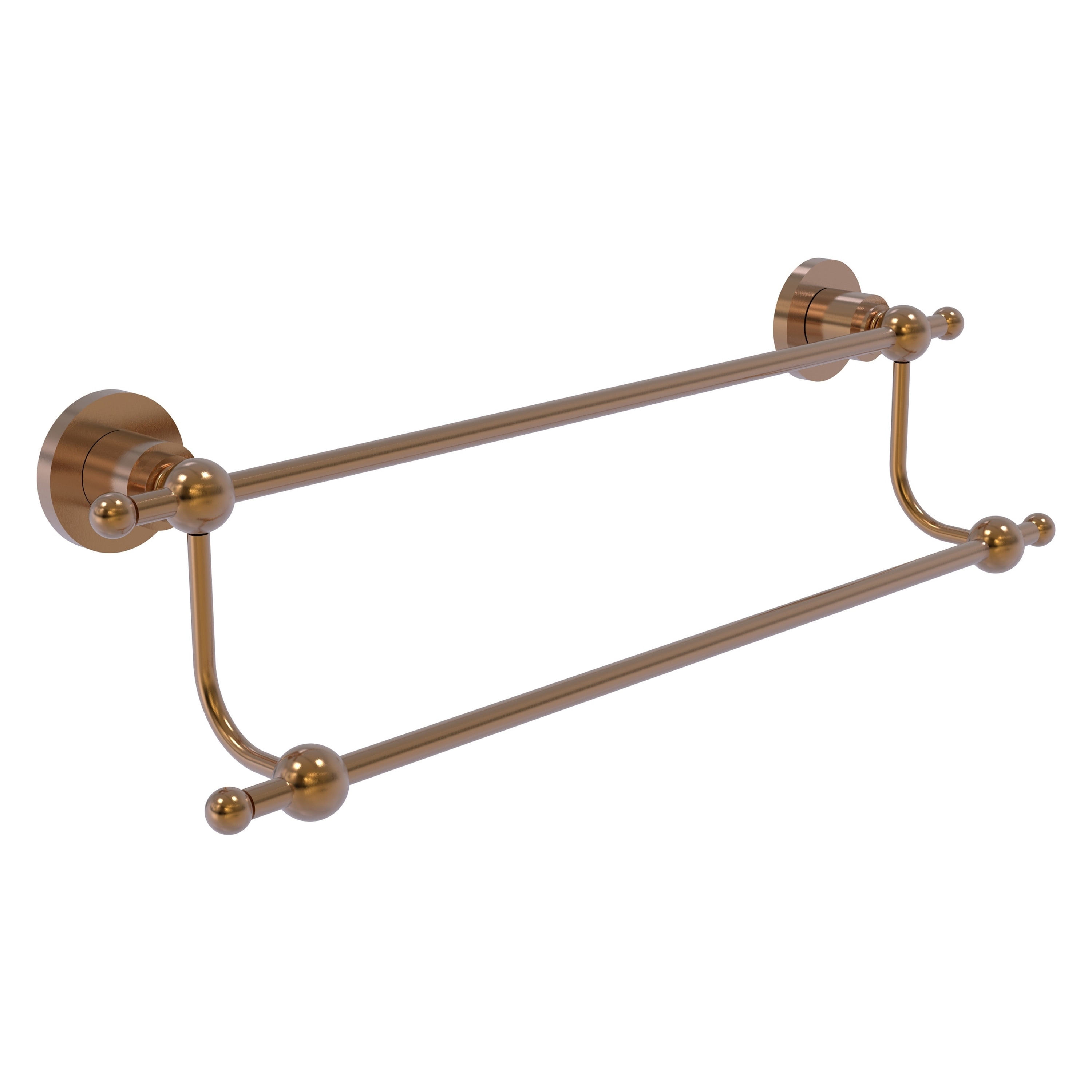 Allied Brass AP-72/24-BBR Astor Place 24-in double Brushed Bronze Wall mount Double Towel Bar