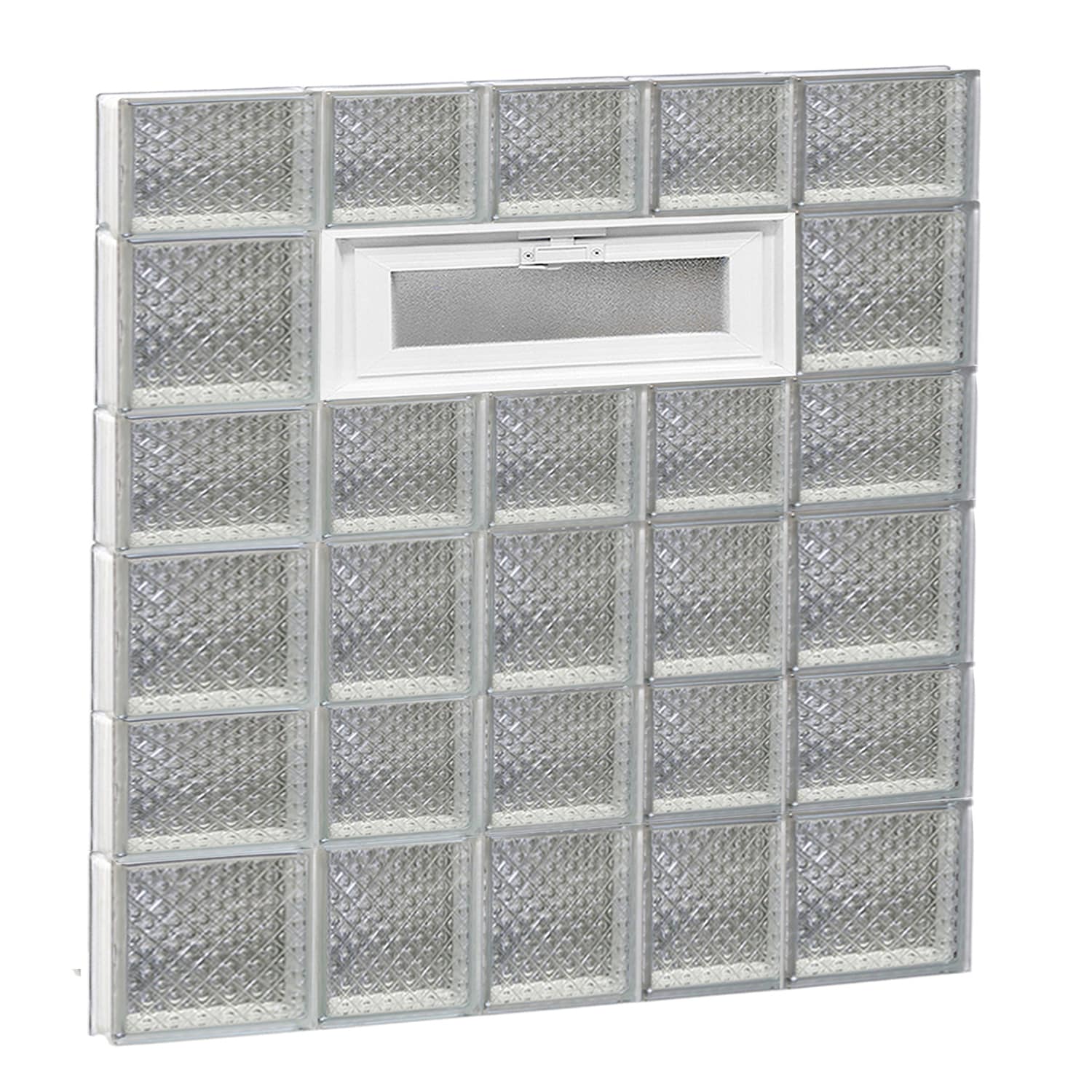 REDI2SET V3442DP Diamond Glass 32-3/4-in x 40-1/2-in Frameless Replacement Vented Glass Block Window