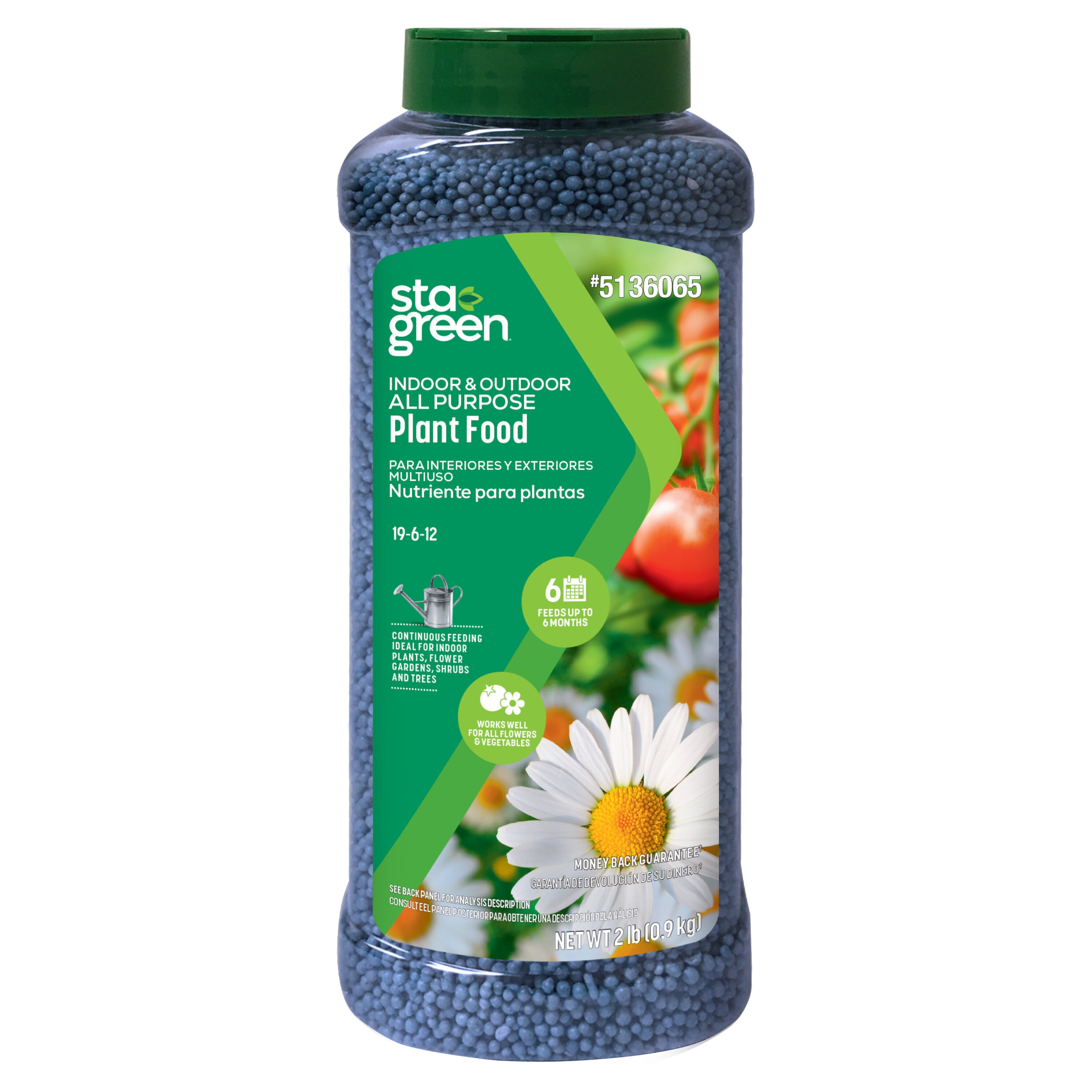 Sta-Green 2149602858 Indoor and Outdoor 2-lb 19-6-12 All-purpose Food