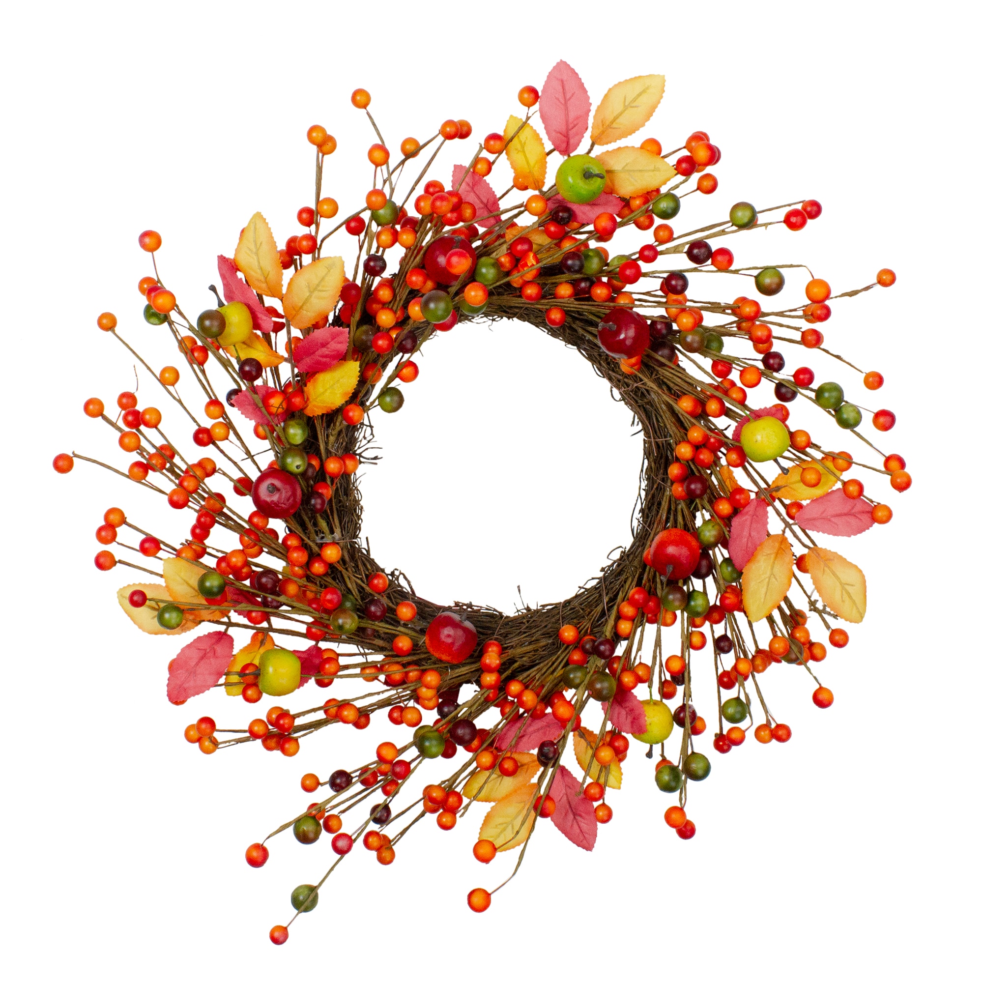 Northlight 33650116 1.5-ft 18-in Orange Artificial wreath