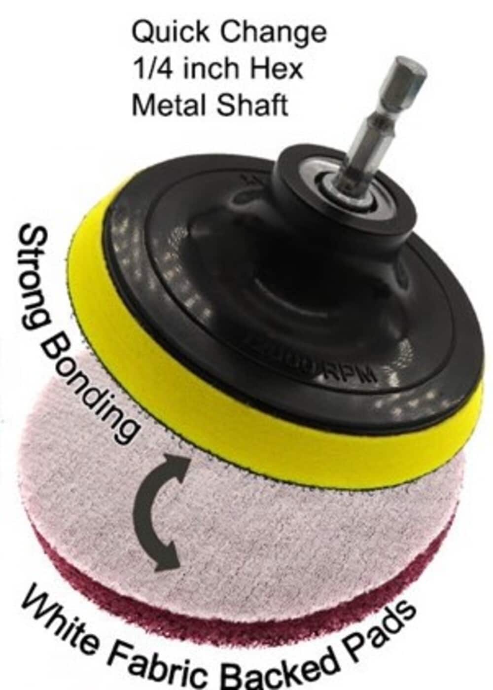 Diamond Shine Diamond Shine Drill Attachment 4 Backer Pad Polymer Foam  Scouring Pad in the Sponges & Scouring Pads department at