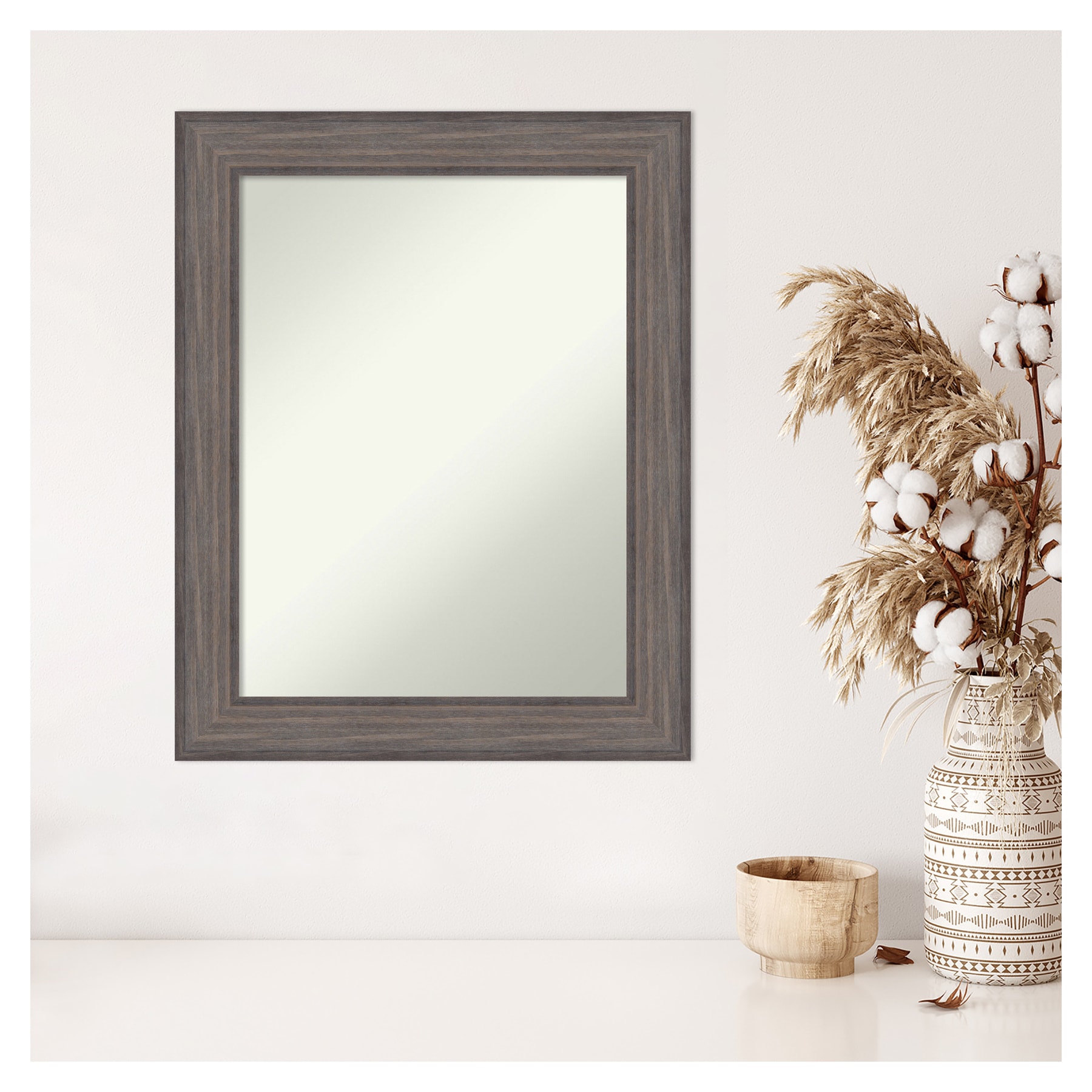 Amanti Art Country Barnwood Frame 23-in W x 29-in H Gray Framed Wall ...