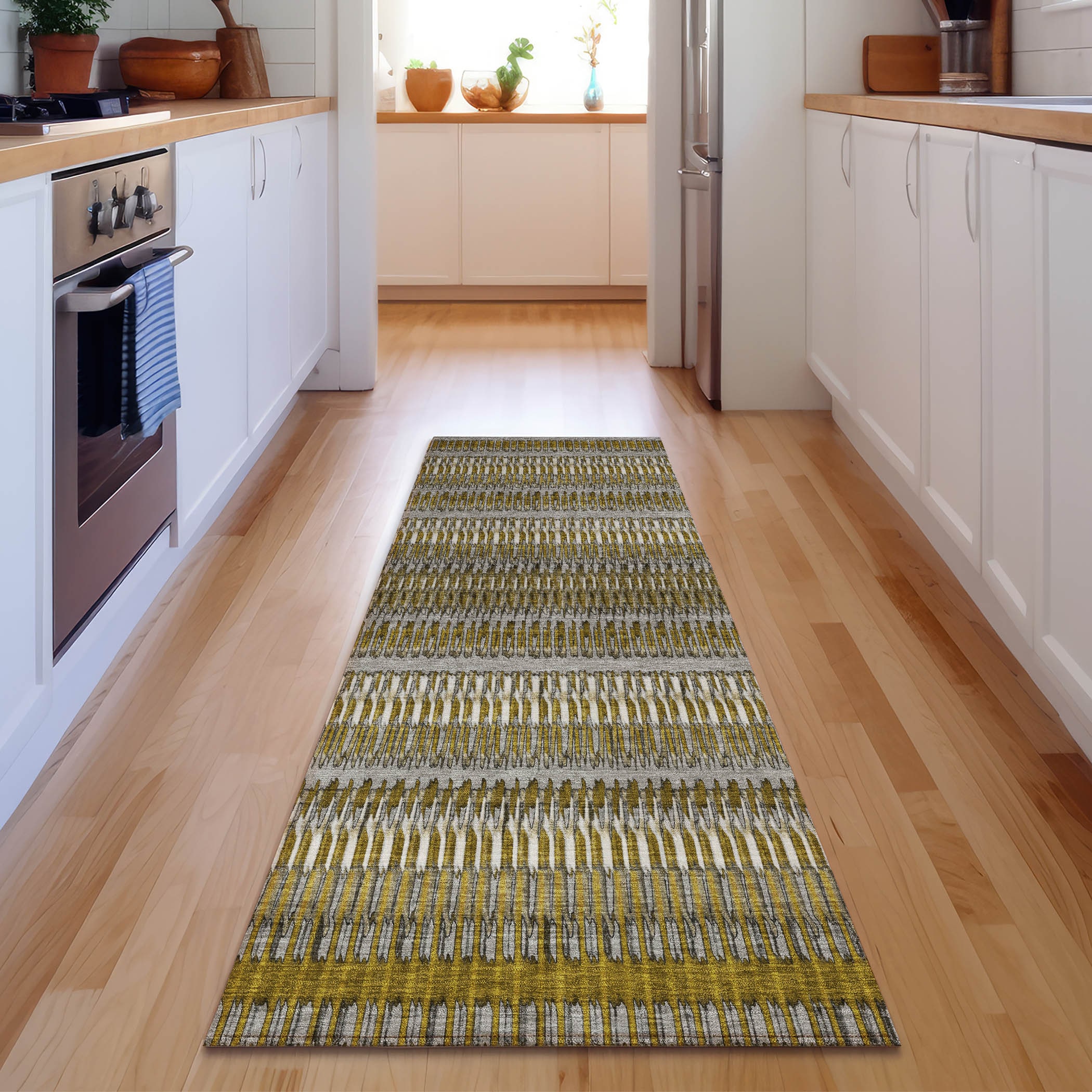 Addison Rugs AMF589CF2X8 Mayfield AMF589CF 2 x 7 (ft) Loomed Polyester Coffee Rectangular Indoor Geometric Machine washable Area rug
