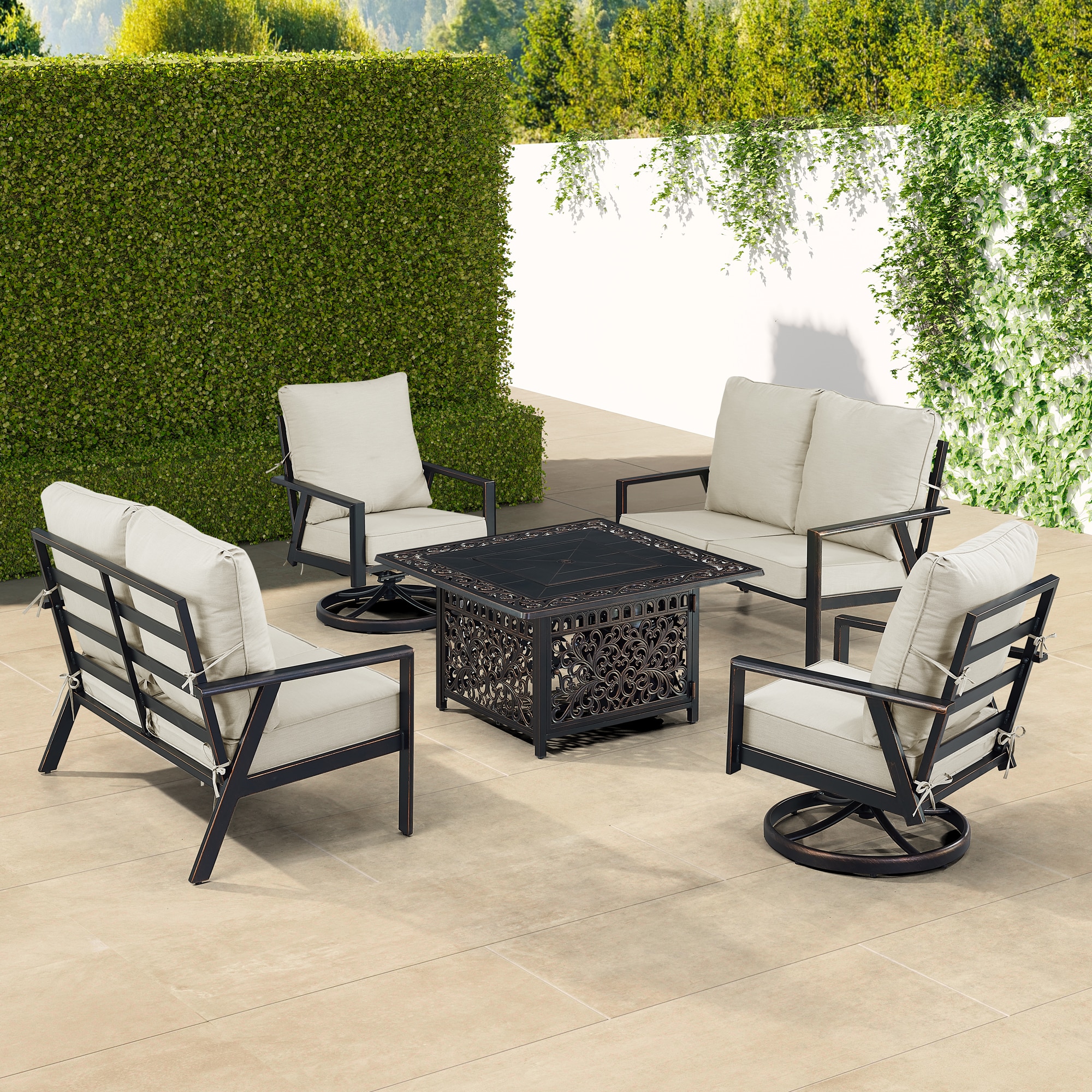 Oakland Living LUX2LS2CHMAYANLGCUA Patio-Conversation-Sets - View #3