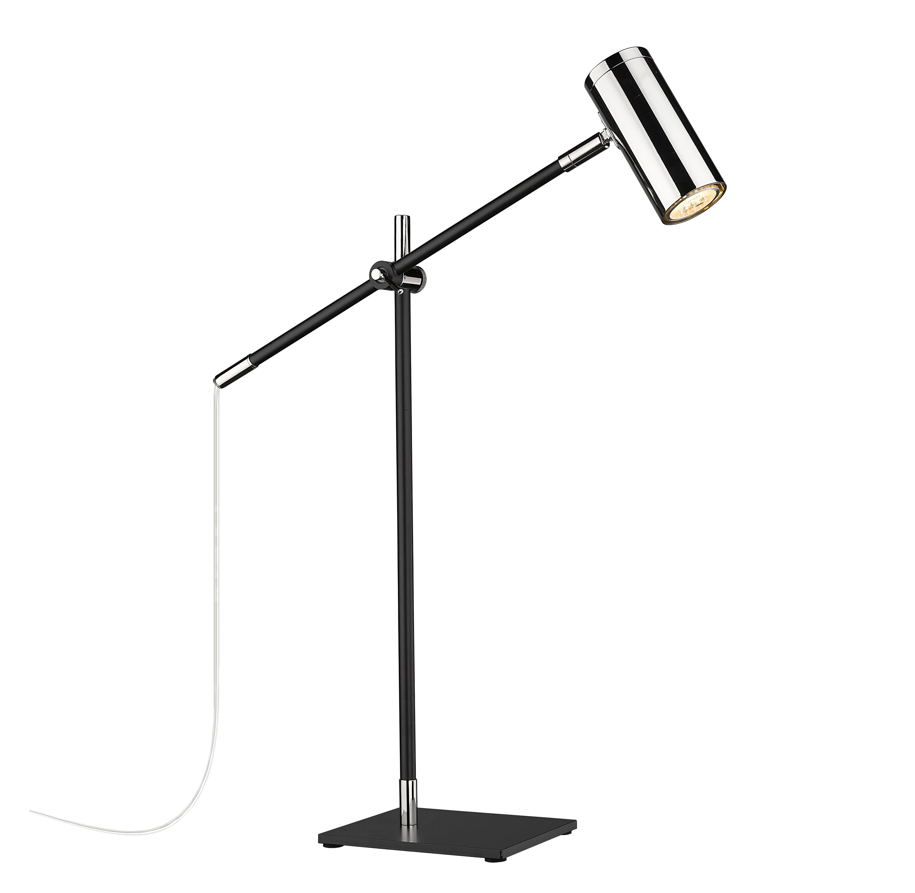 Dainolite 132LEDT-BK Black Single Light 16 Tall Integrated LED Flexible  Neck Desk Lamp 