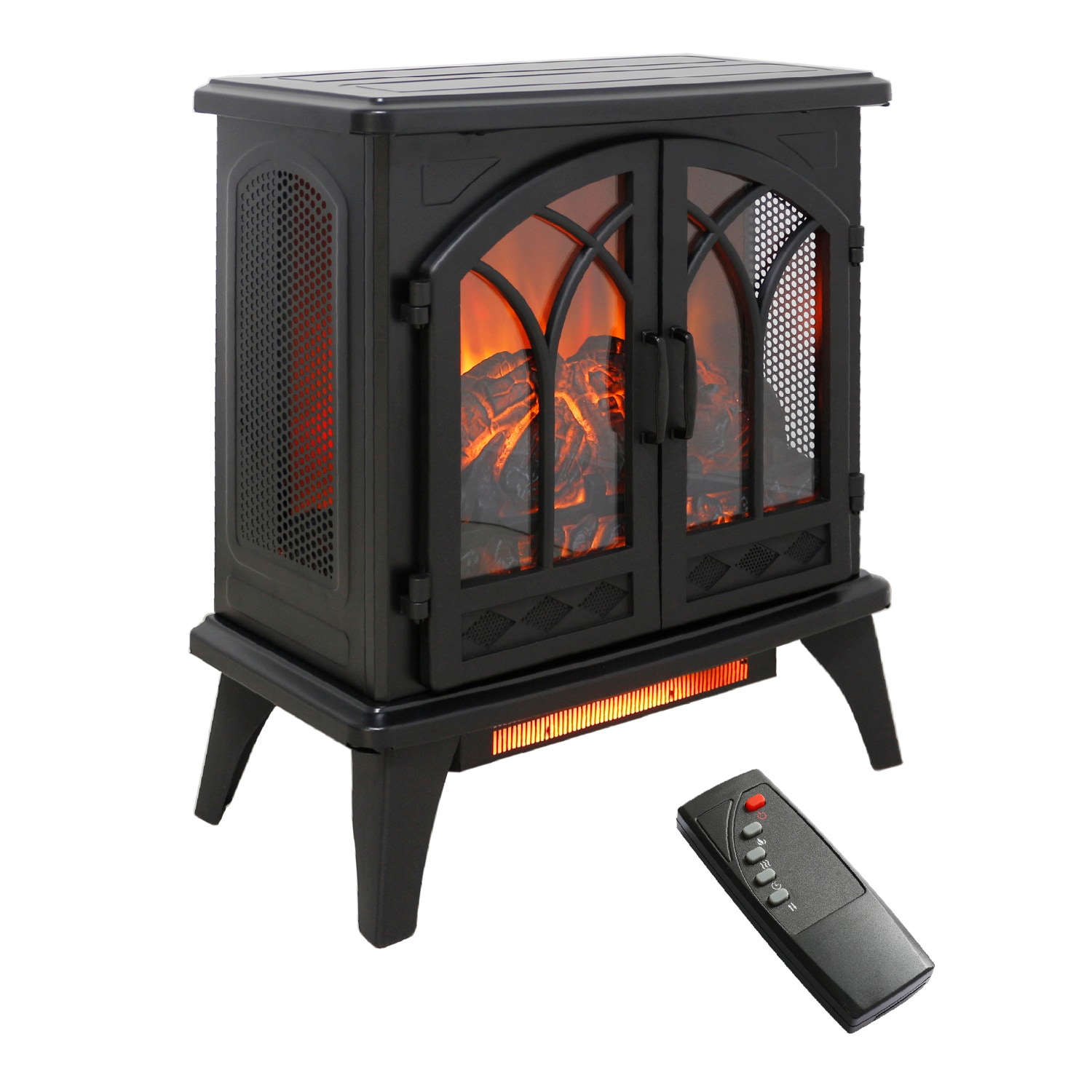 Streamdale Furniture Streamdale 24 Inch 3D Infrared Electric Stove With Remote Control #W1769112701