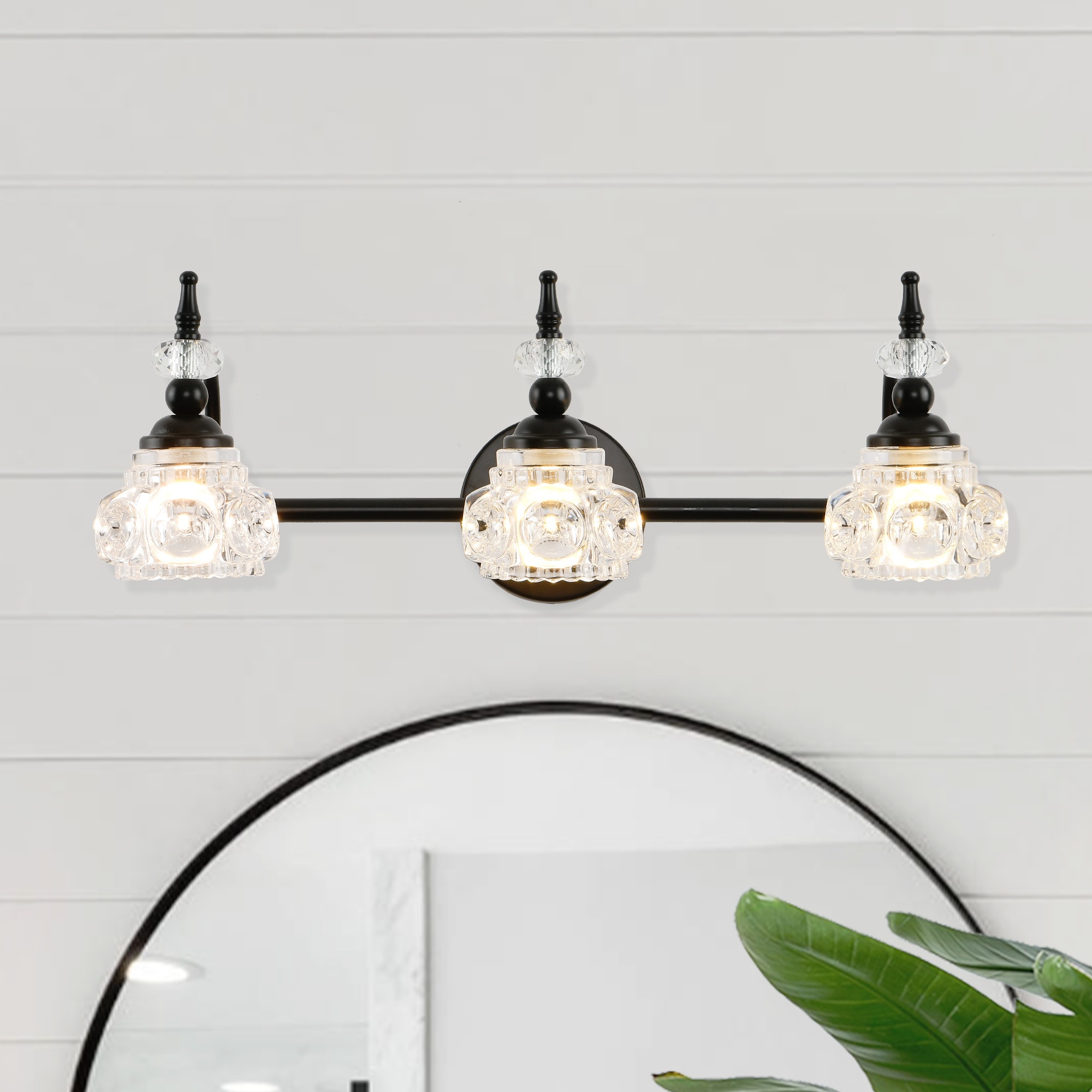 Bayfeve Modern Vanity Lights 38.98-in 6-Light Matte Black LED Modern Vanity  Light in the Vanity Lights department at