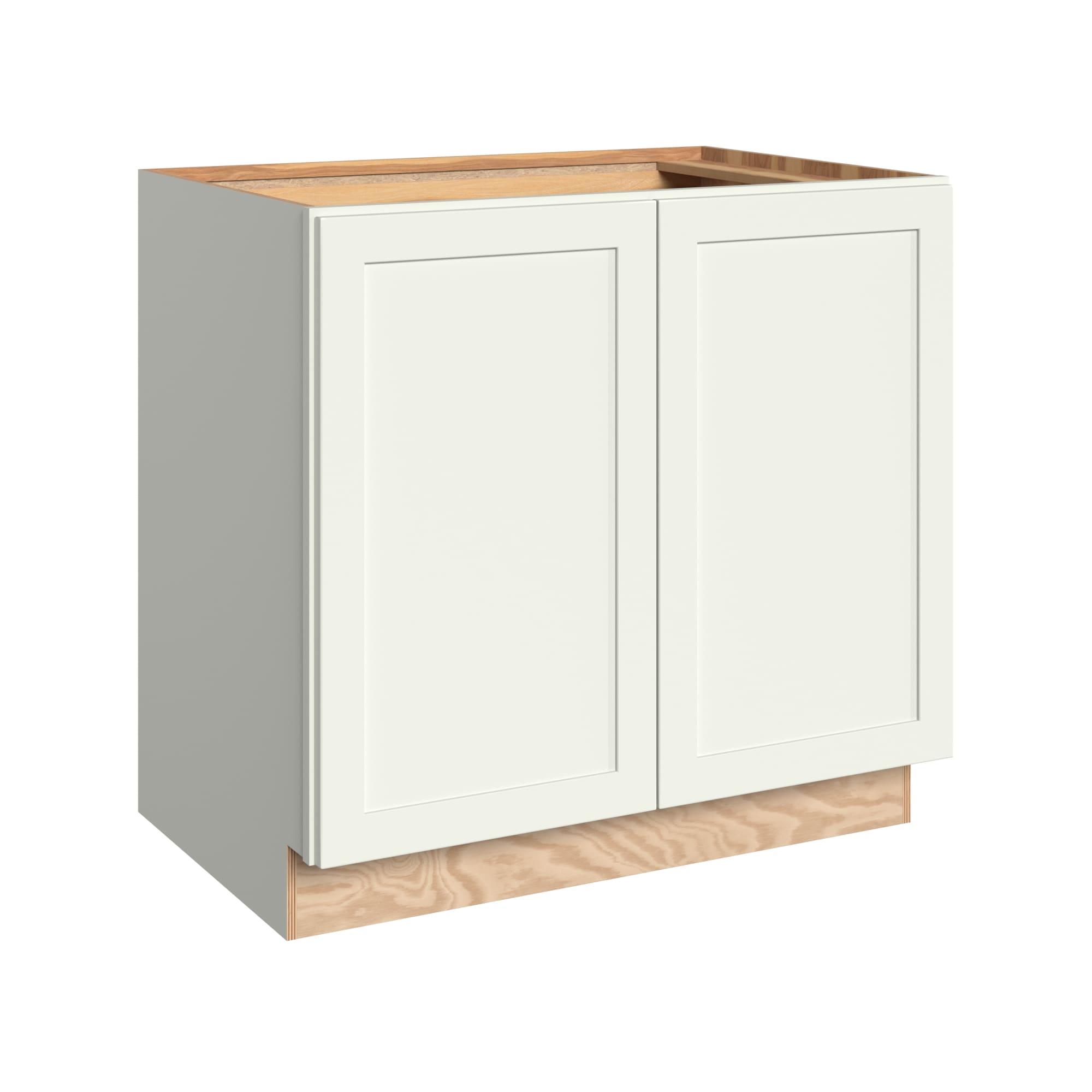 KraftMaid Momentum B36.FHG71 Deveron 36-in W x 34.5-in H x 24-in D Dove White Base Fully assembled Plywood Cabinet (Recessed Panel Shaker)