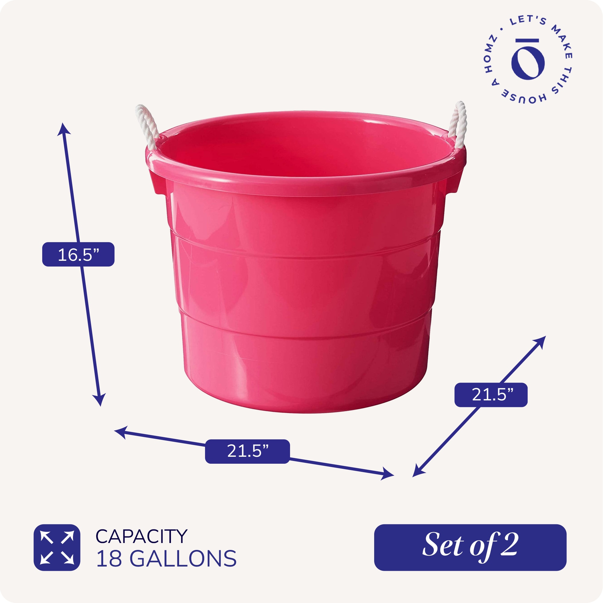 Homz Products 244751 Bins-Baskets - View #4