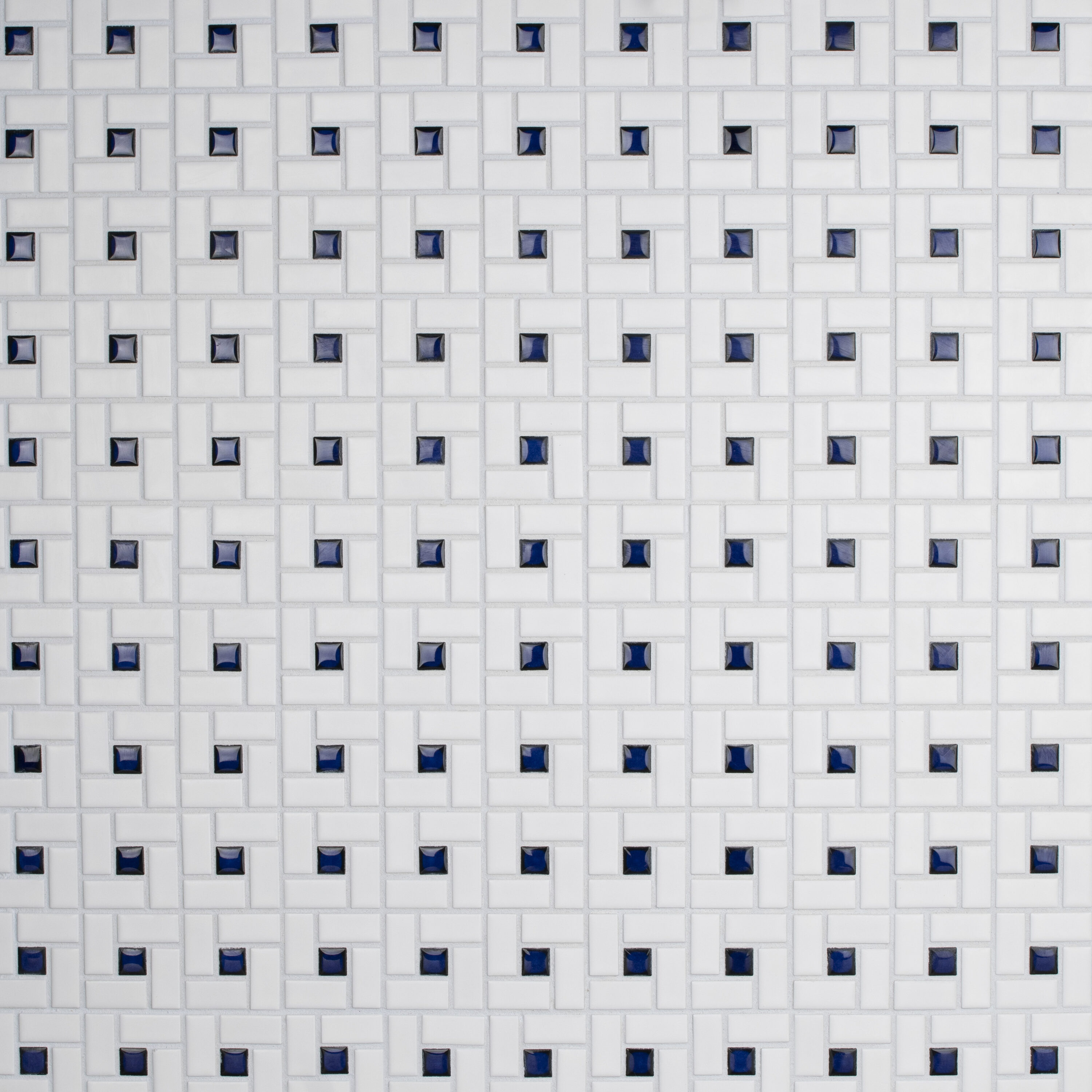 Affinity Tile FKOMSP24 Spiral Blue and White 13-in x 13-in Multi-finish Porcelain Patterned Pinwheel Floor and Wall Tile (11.1-sq. ft/ Carton)