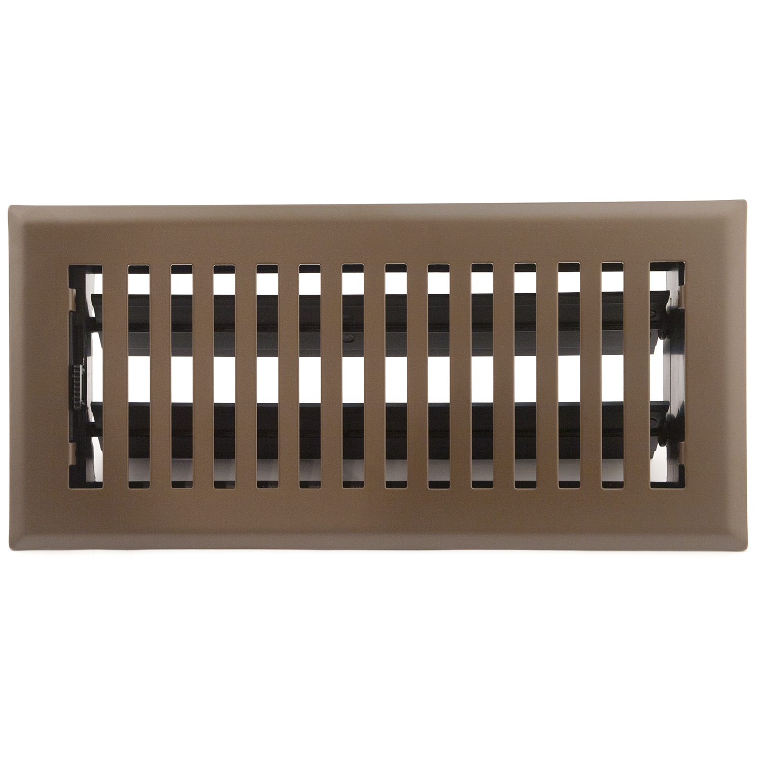 Accord AMFRBRBK410 4-in x 10-in Maximum airflow Steel Brown Brooklyn Design Floor Register