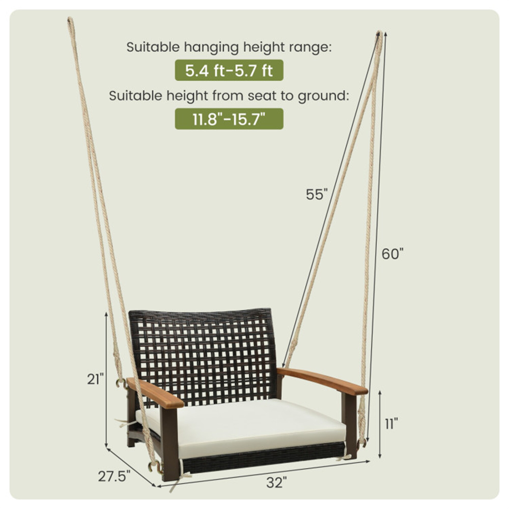 BABOOM BOM-71607WH-CO Swing-Gliders - View #3