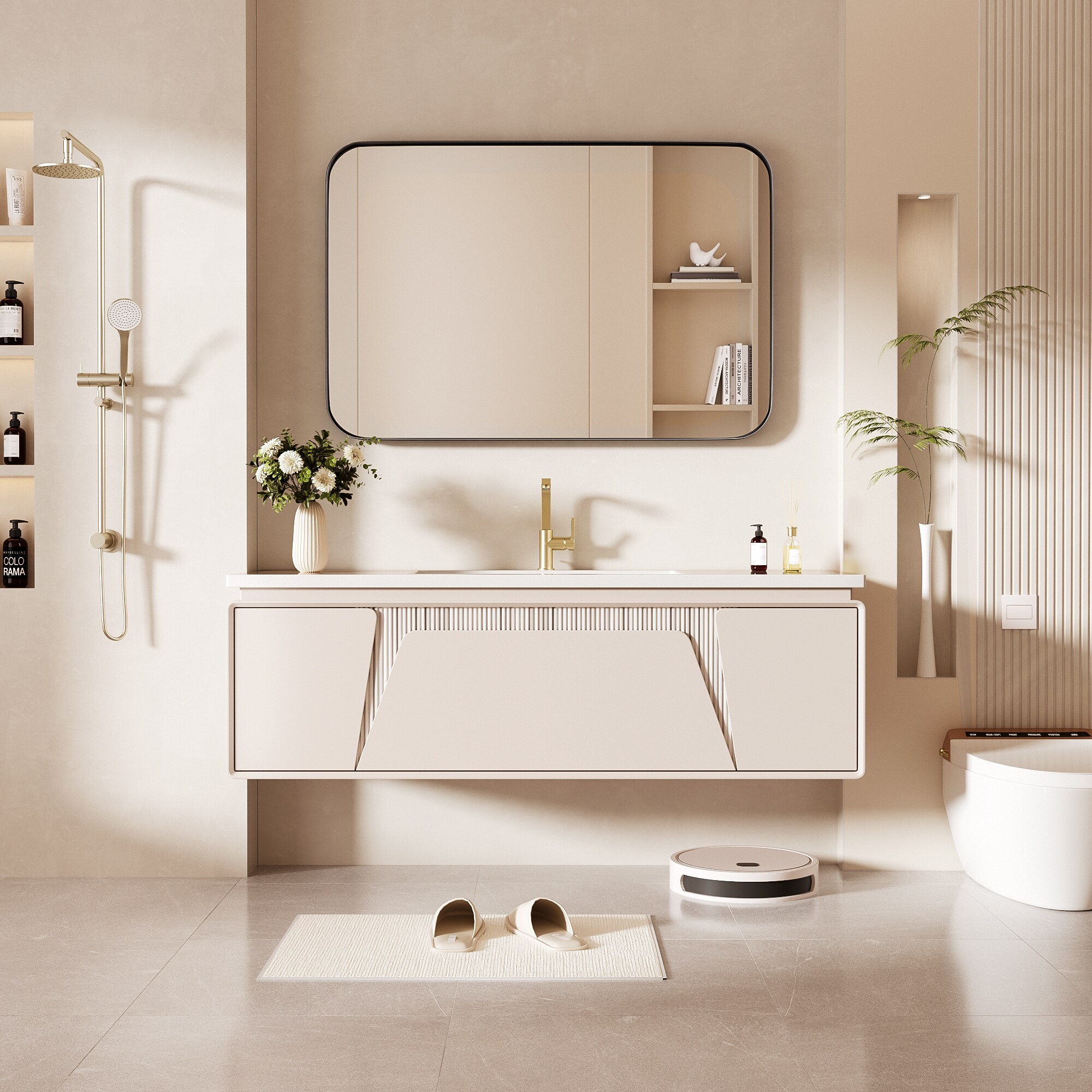 LOVMOR Y-TM2436-B Framed-Bath-Mirrors - View #3