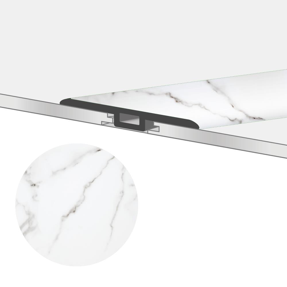 Lucida USA TC-605TM TerraCore T-moulding Calacatta 0.27-in T x 1.75-in W x 48-in L Vinyl T-moulding