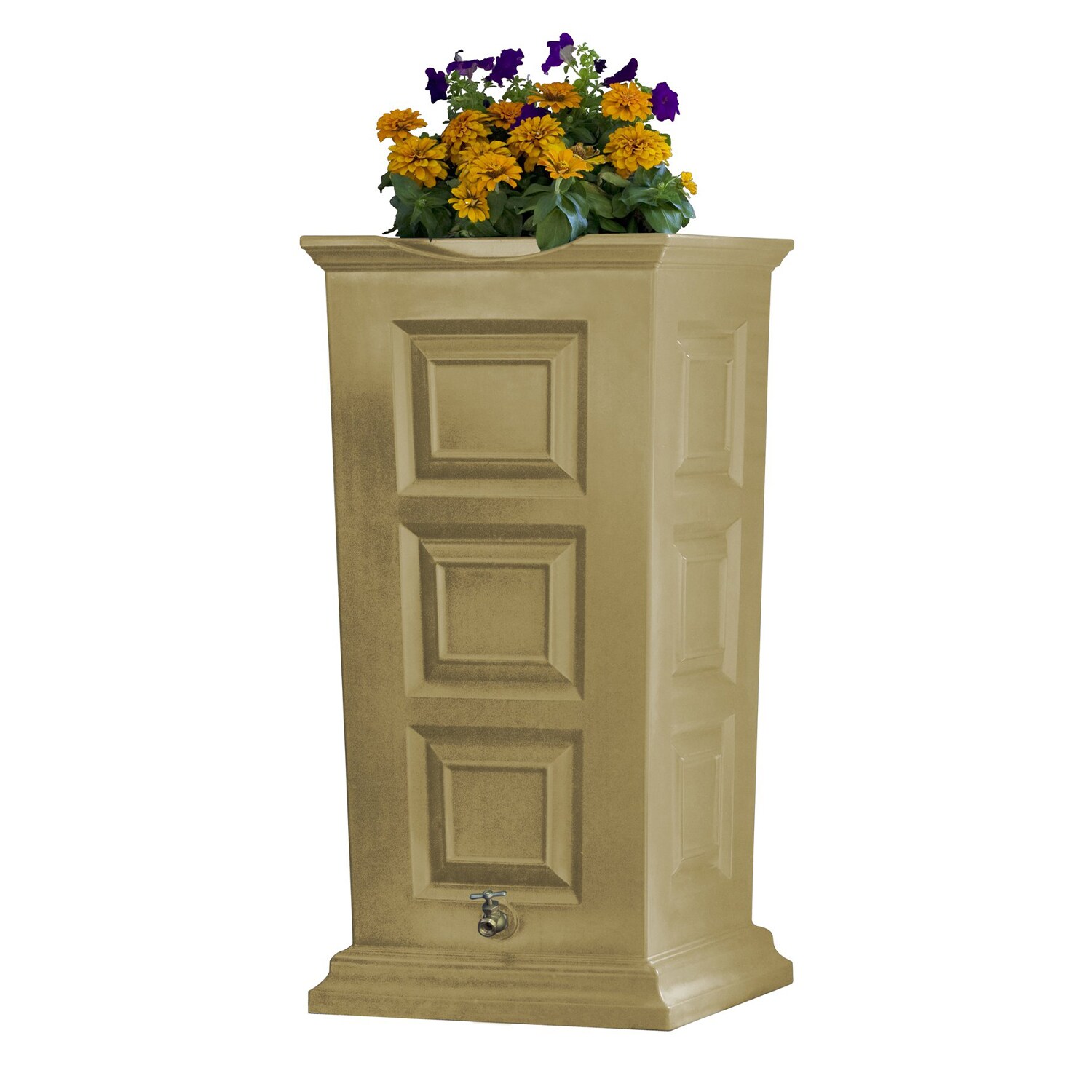 Good Ideas 164619 55-Gallon Khaki Plastic Rain Barrel Spigot