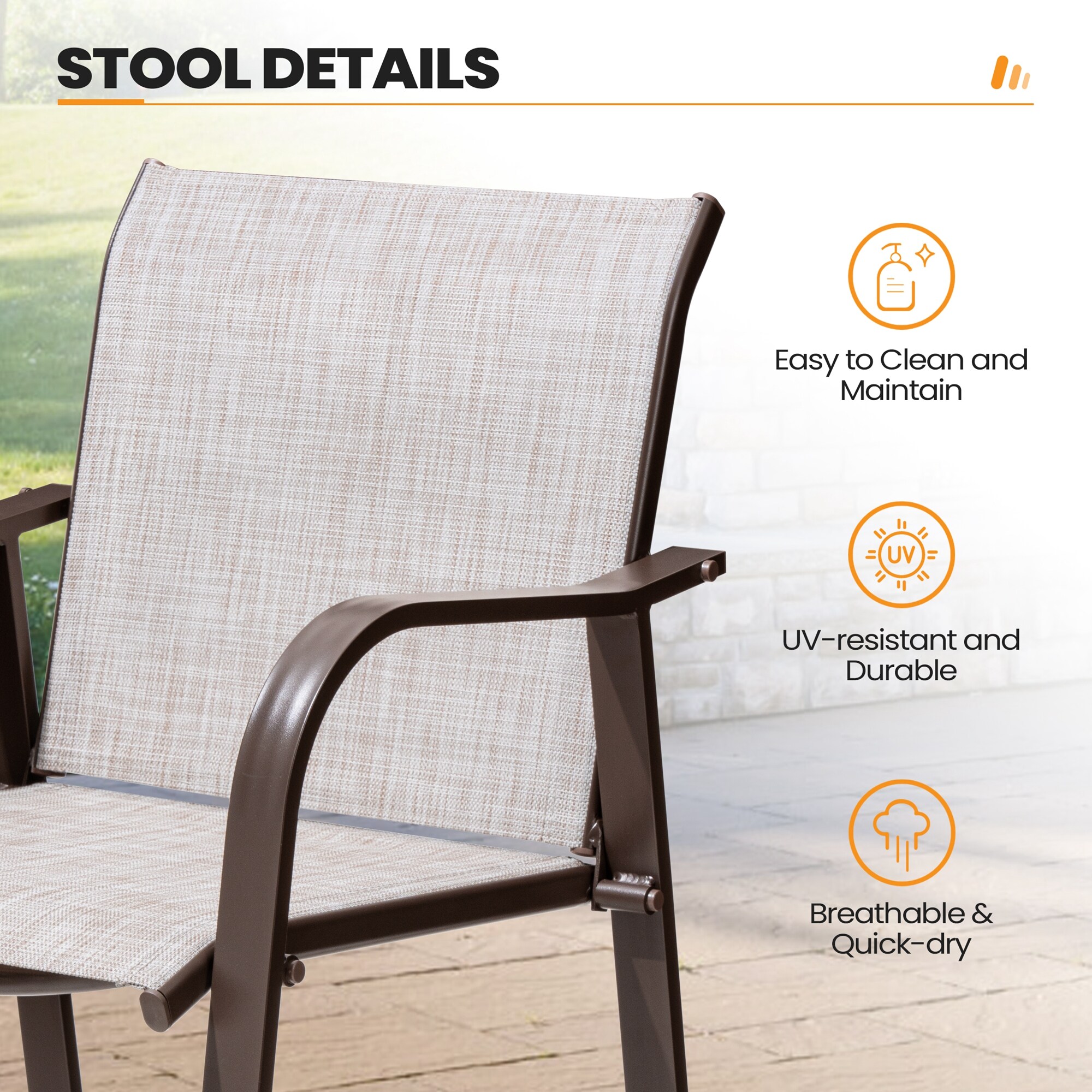 Crestlive Products CL-ST001BEI-2SET Patio-Chairs - View #5