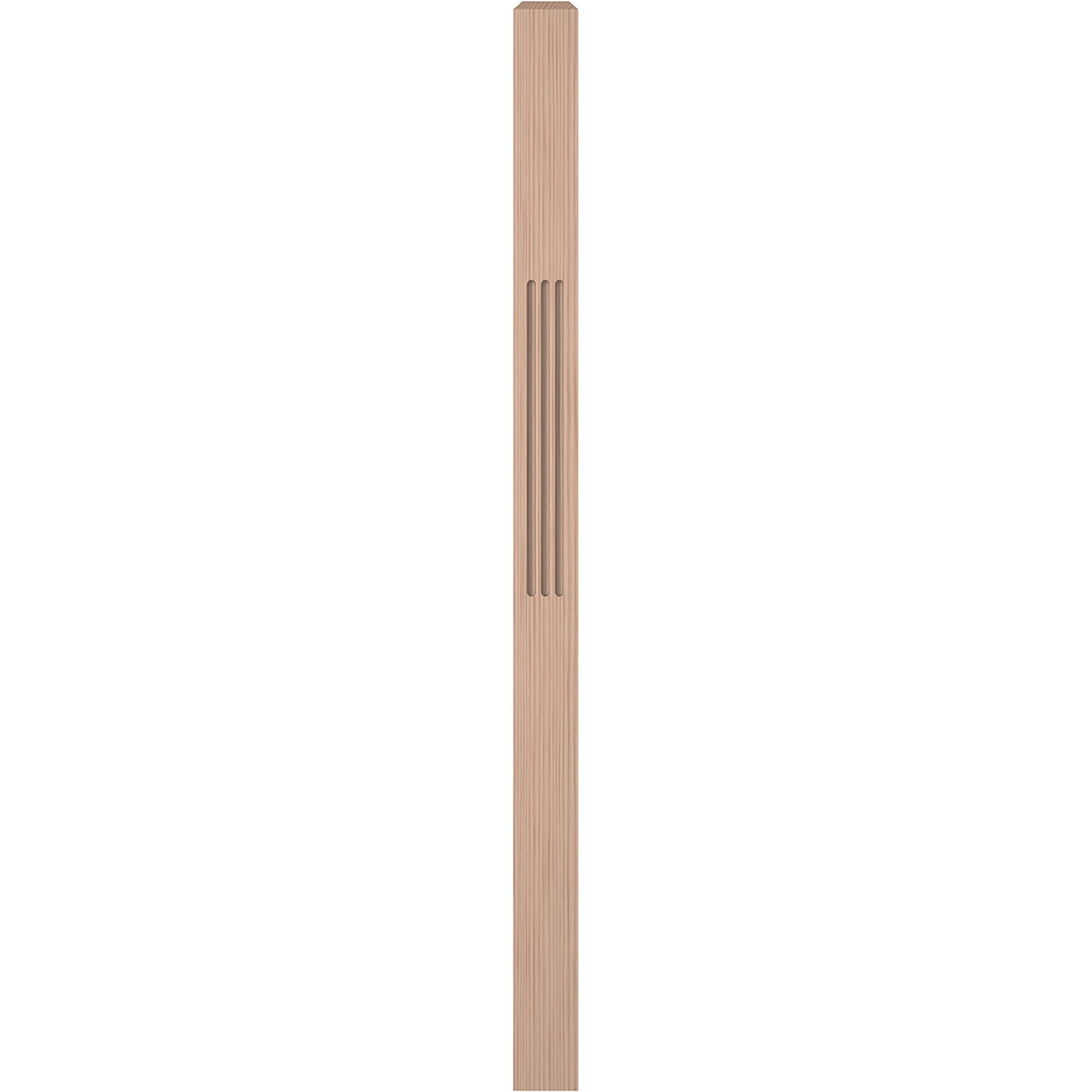 L.J. Smith Stair Systems LJF-4111-B Crisp 3-in x 58-in Unfinished Beechwood Intermediate Stair Newel Post