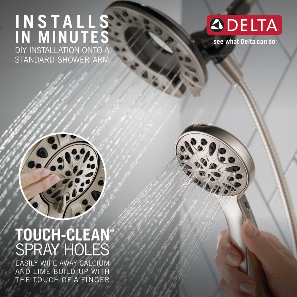 Delta In2ition Two-in-One 5-Spray online 6.6 in. Dual Wall Mount Fixed and Handheld H2