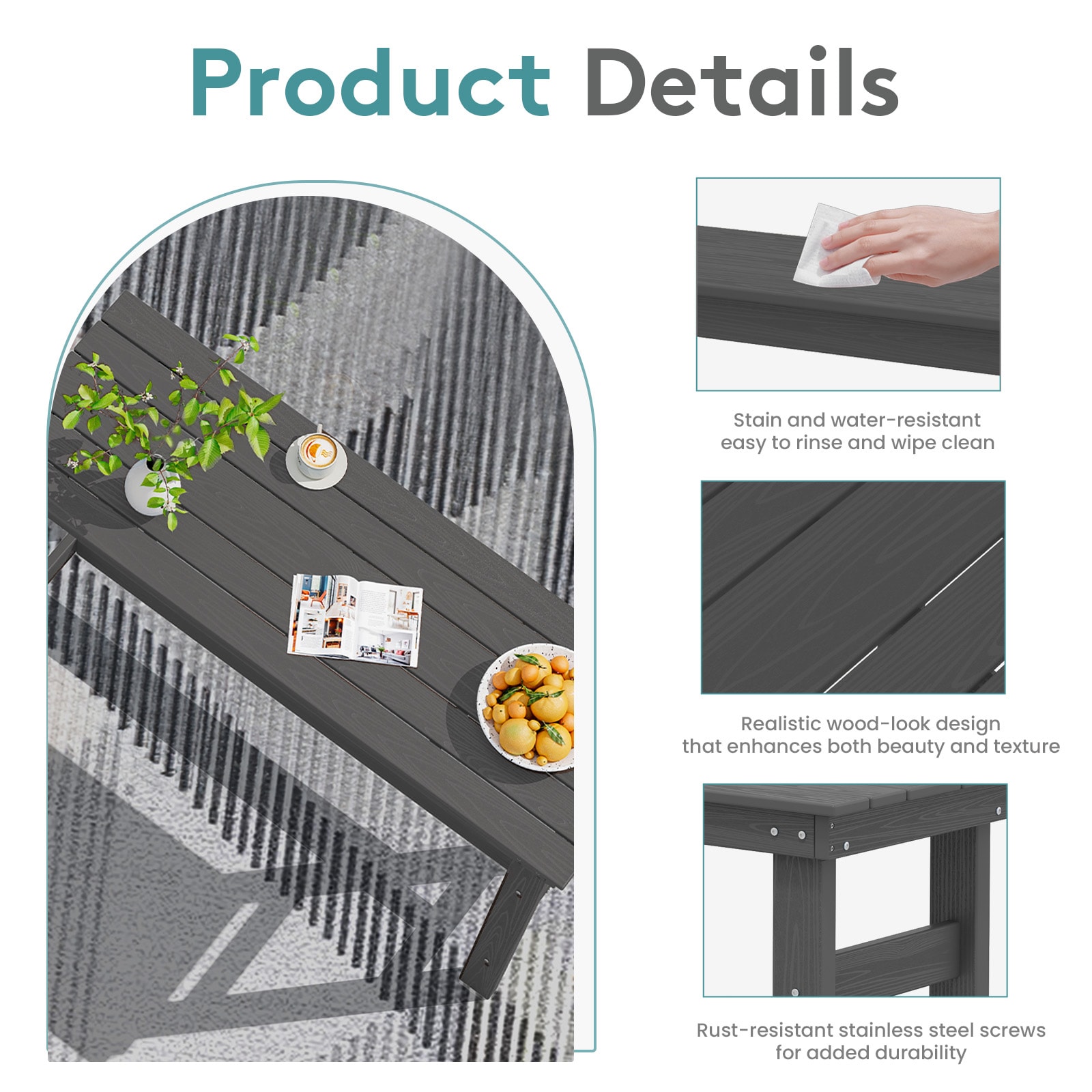 JEAREY PEJYGBZ-GY Patio-Tables - View #5